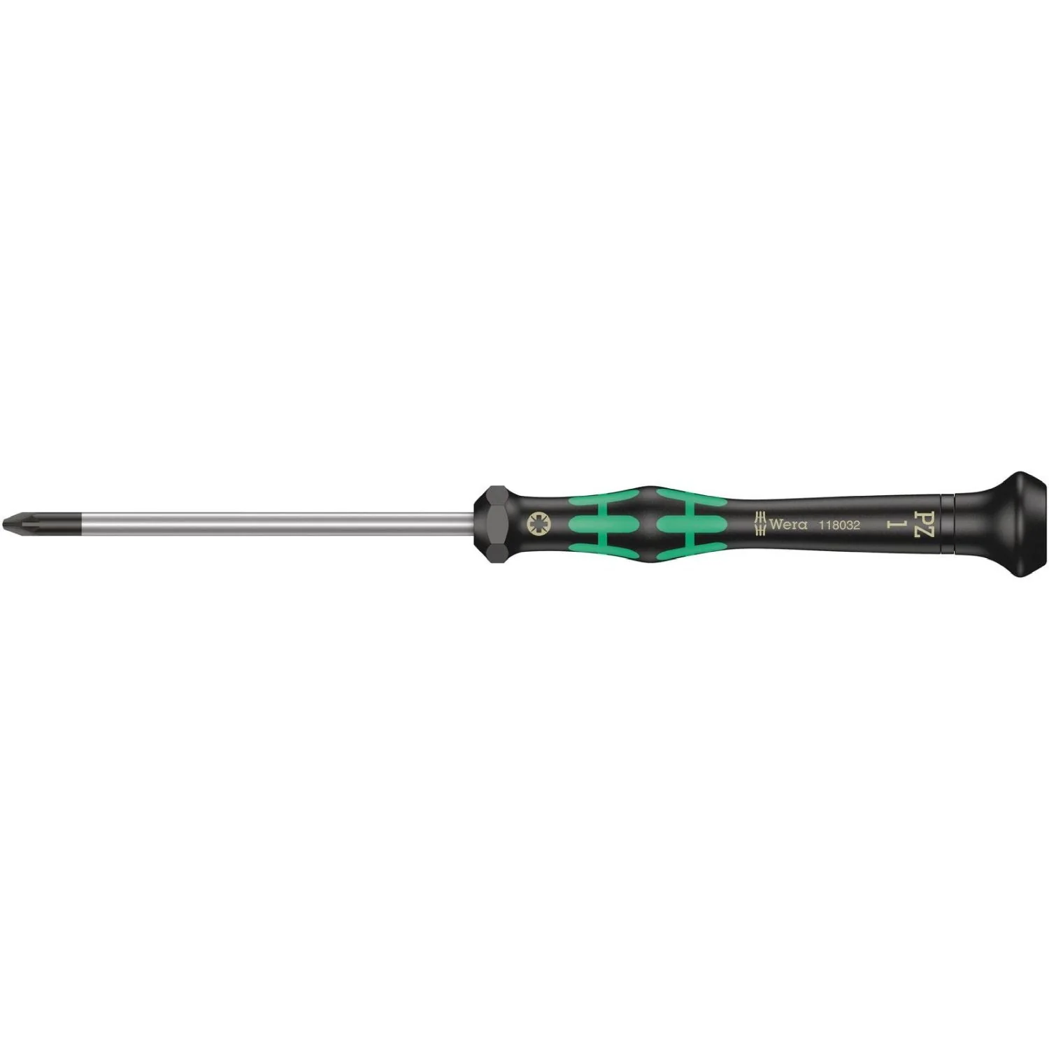 Wera 2055 Pz Screwdriver For Pozidriv Screws For Electronic Applications, Pz 1x80-mm. - Image 1
