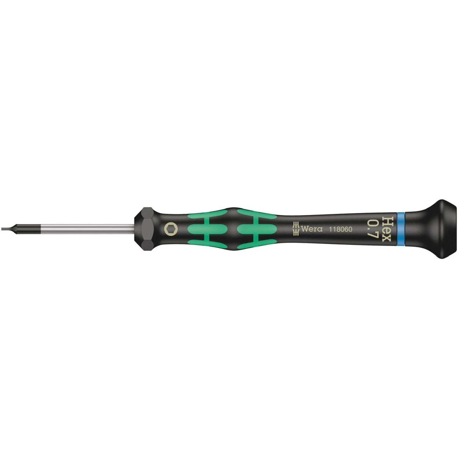 Wera 2054 Screwdriver For Hexagon Socket Screws For Electronic Applications, 0.7x40-mm. - Image 1