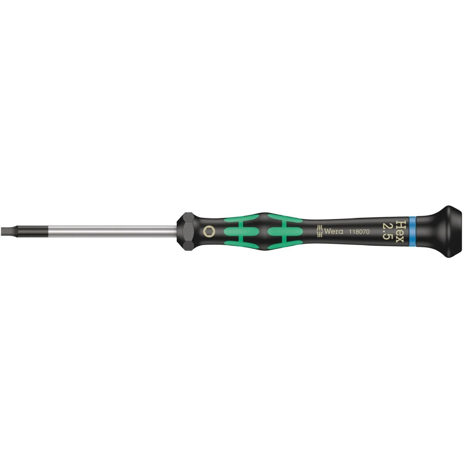 Wera 2054 Screwdriver For Hexagon Socket Screws For Electronic Applications, 2.5x60-mm. - Image 1