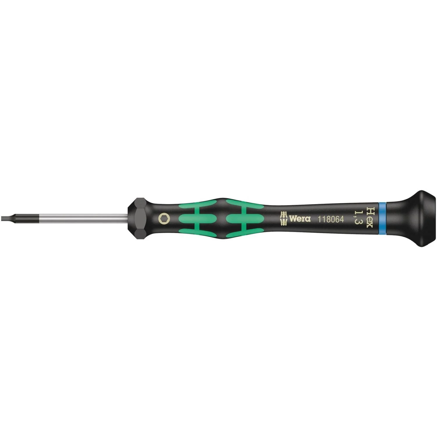Wera 2054 Screwdriver For Hexagon Socket Screws For Electronic Applications, 1/8-in.x60-mm. - Image 2