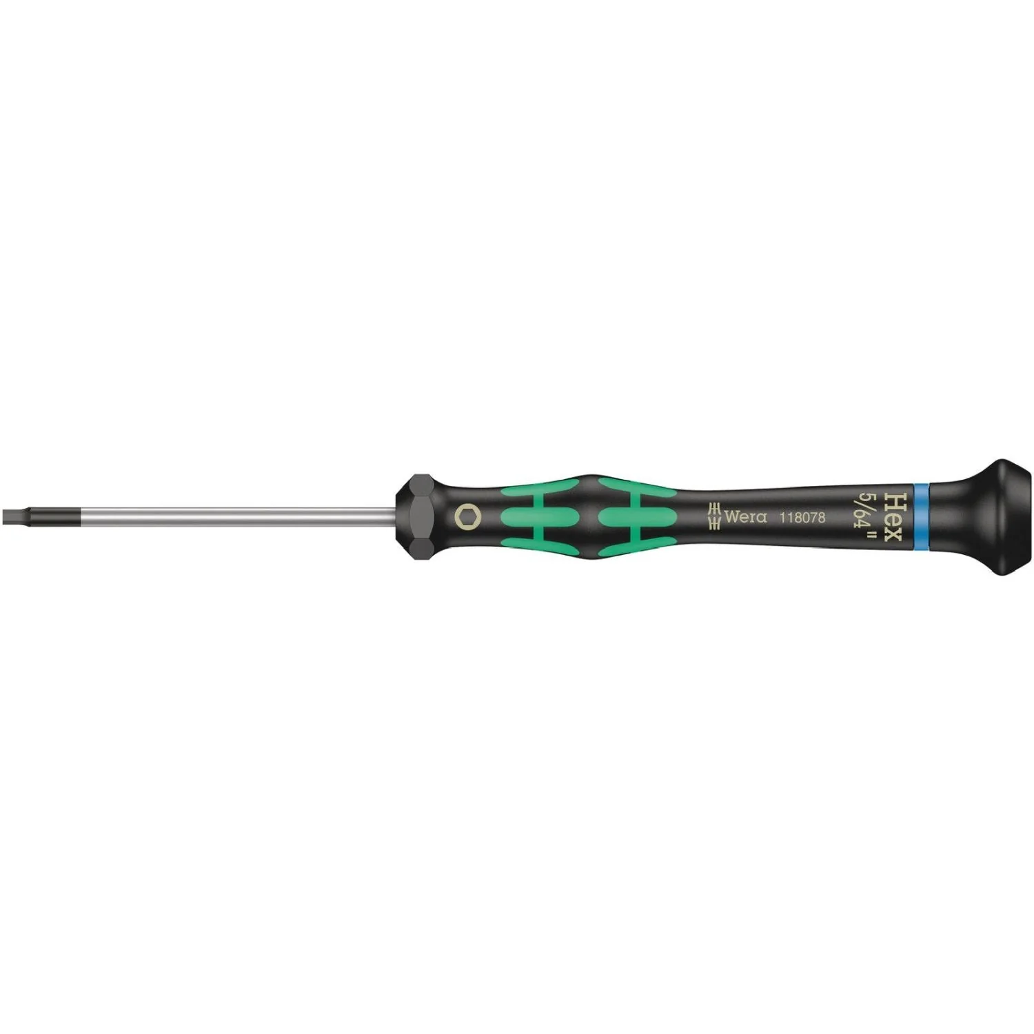 Wera 2054 Screwdriver For Hexagon Socket Screws For Electronic Applications, 5/64-in.x60-mm. - Image 1