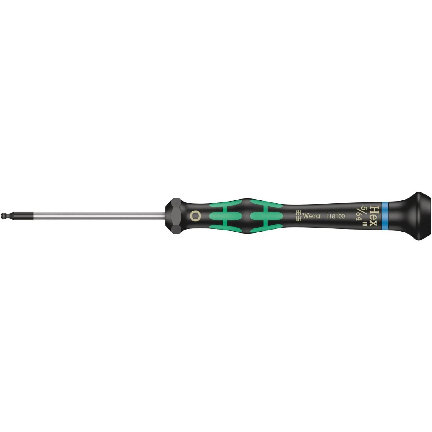 Wera 2052 Ball End Hexagon Screwdriver For Electronic Applications, 5/64-in.x60-mm. - Image 1