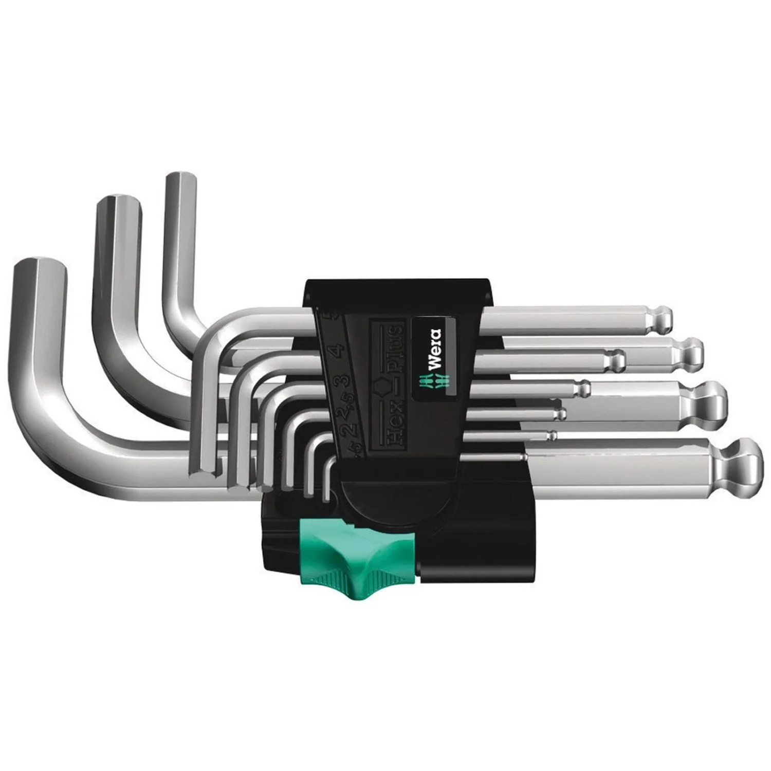 Wera 950/9 Hex-Plus 3 L-Key Set, Metric, Chrome-Plated, 9-Pieces - Image 2