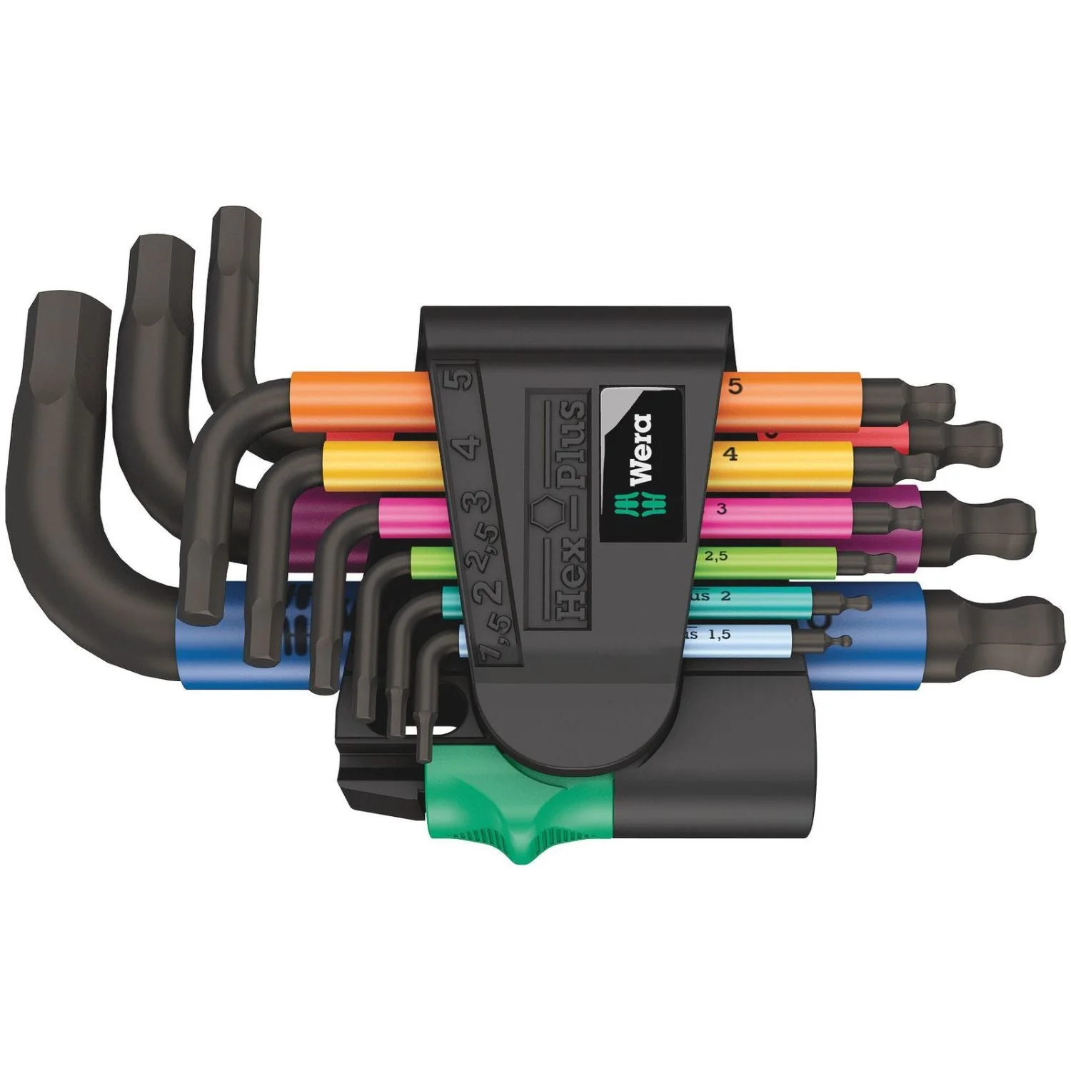 Wera 950/9 Hex-Plus Multicolour 2 L-Key Set, Metric, Blacklaser, 9-Pieces - Image 2
