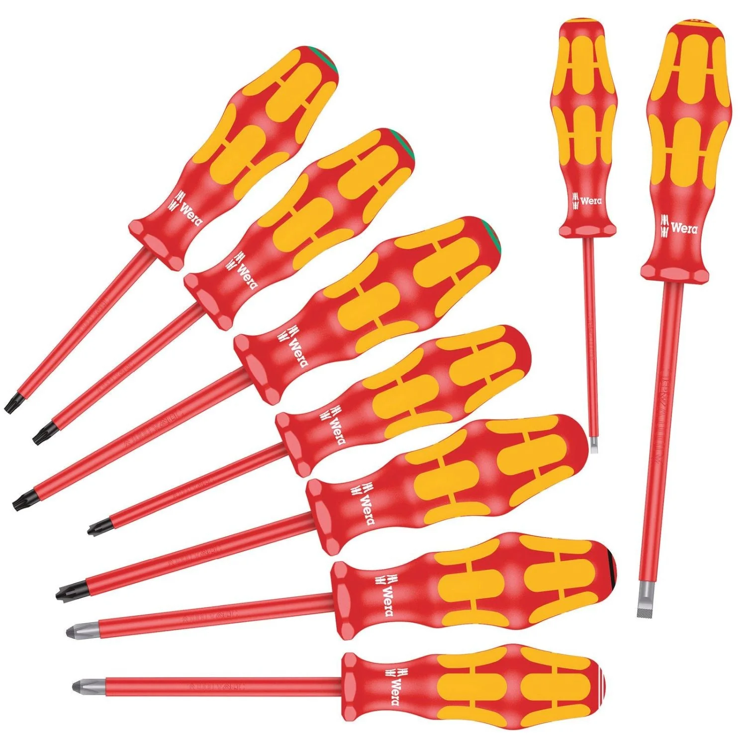 Wera 160 I/162 I/167 I/9 Screwdriver Set Kraftform Plus Series 100, 9-Pieces - Image 2