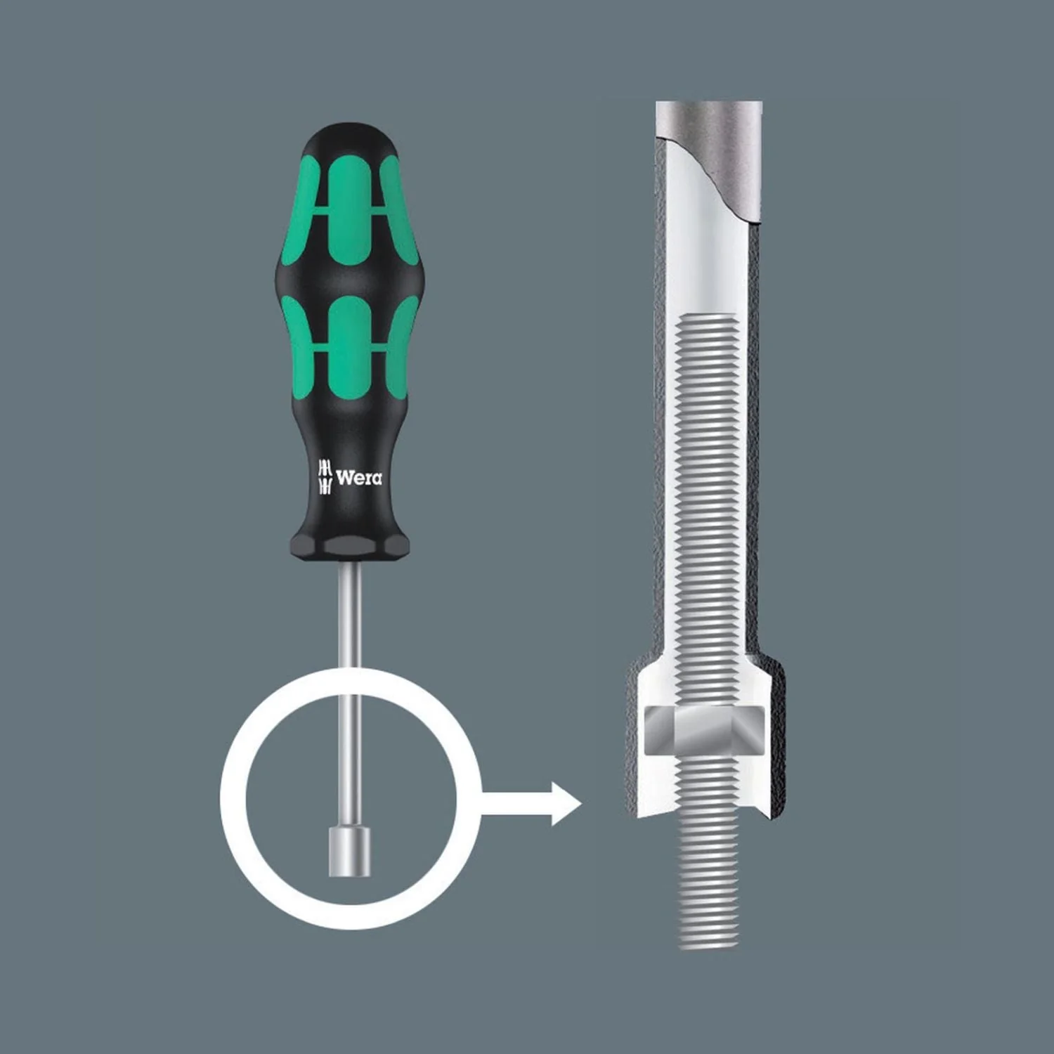 Wera 395 Ho/3 Sanitary Nutdriver Set, 3-Pieces - Image 3