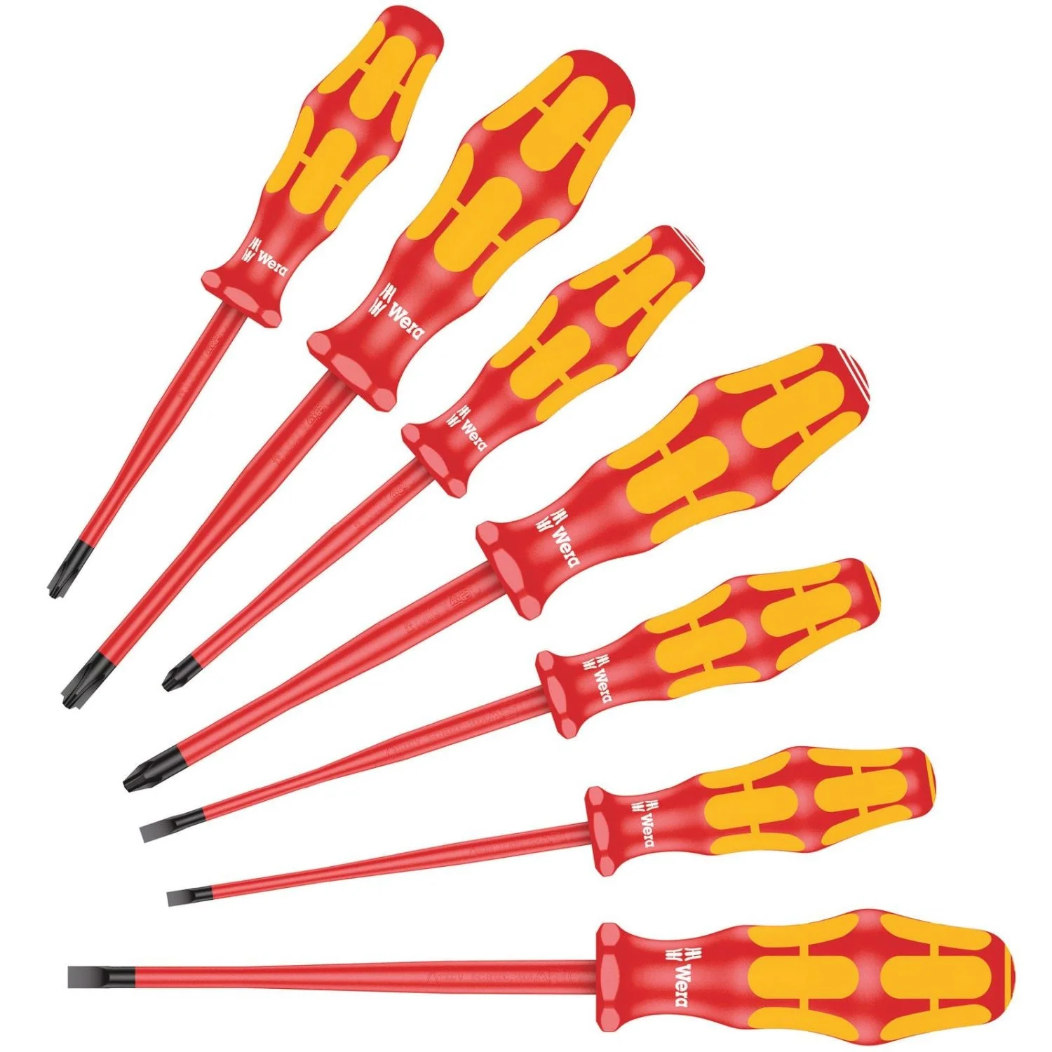 Wera 160 Iss/7 Screwdriver Set Kraftform Plus Series 100. With Reduced Blade Diameters And Smaller Handle Diameters, 7-Pieces - Image 1