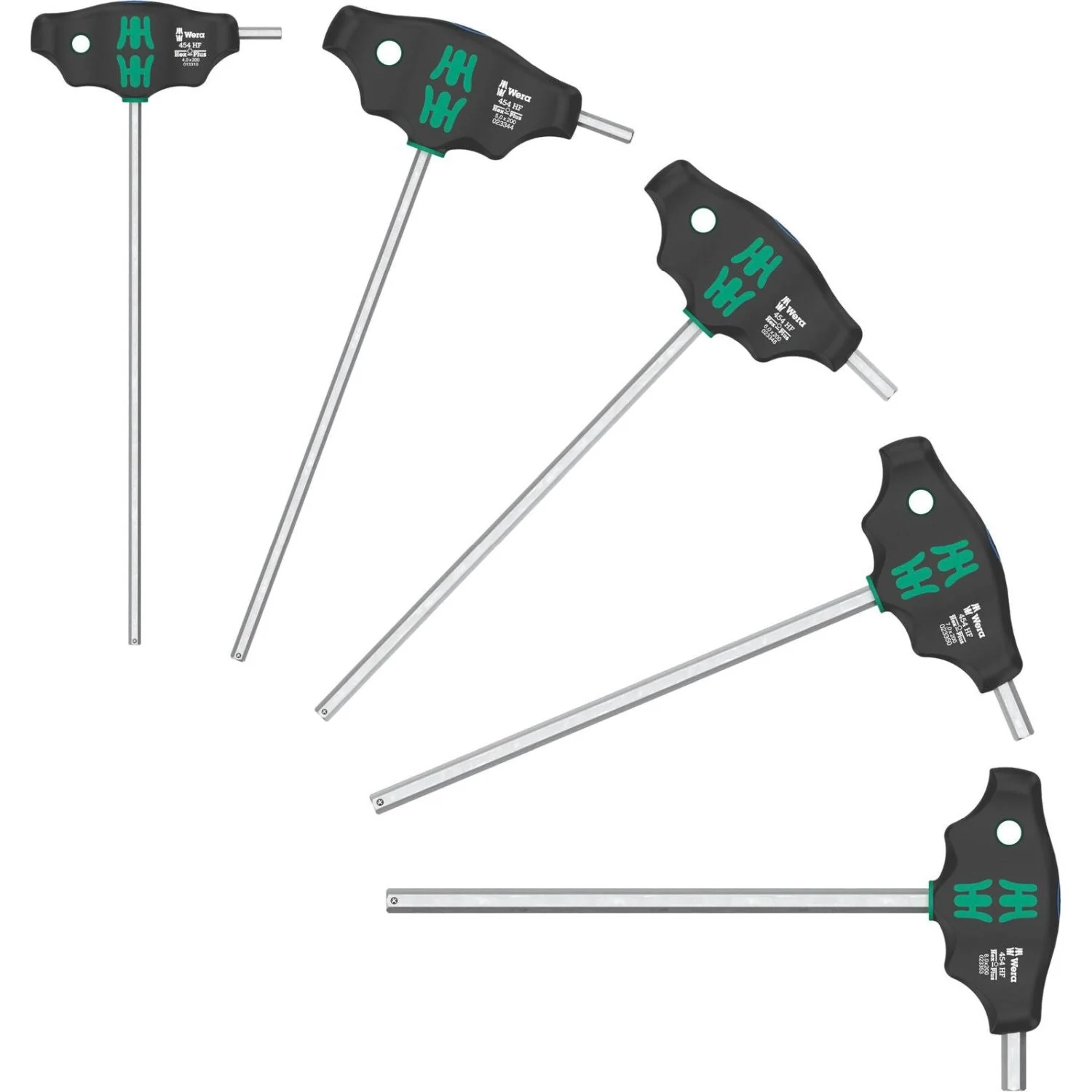 Wera 454/5 Hf Shk Set 1 Screwdriver Set T-Handle Screwdriver Hex-Plus With Holding Function, 5-Pieces - Image 1