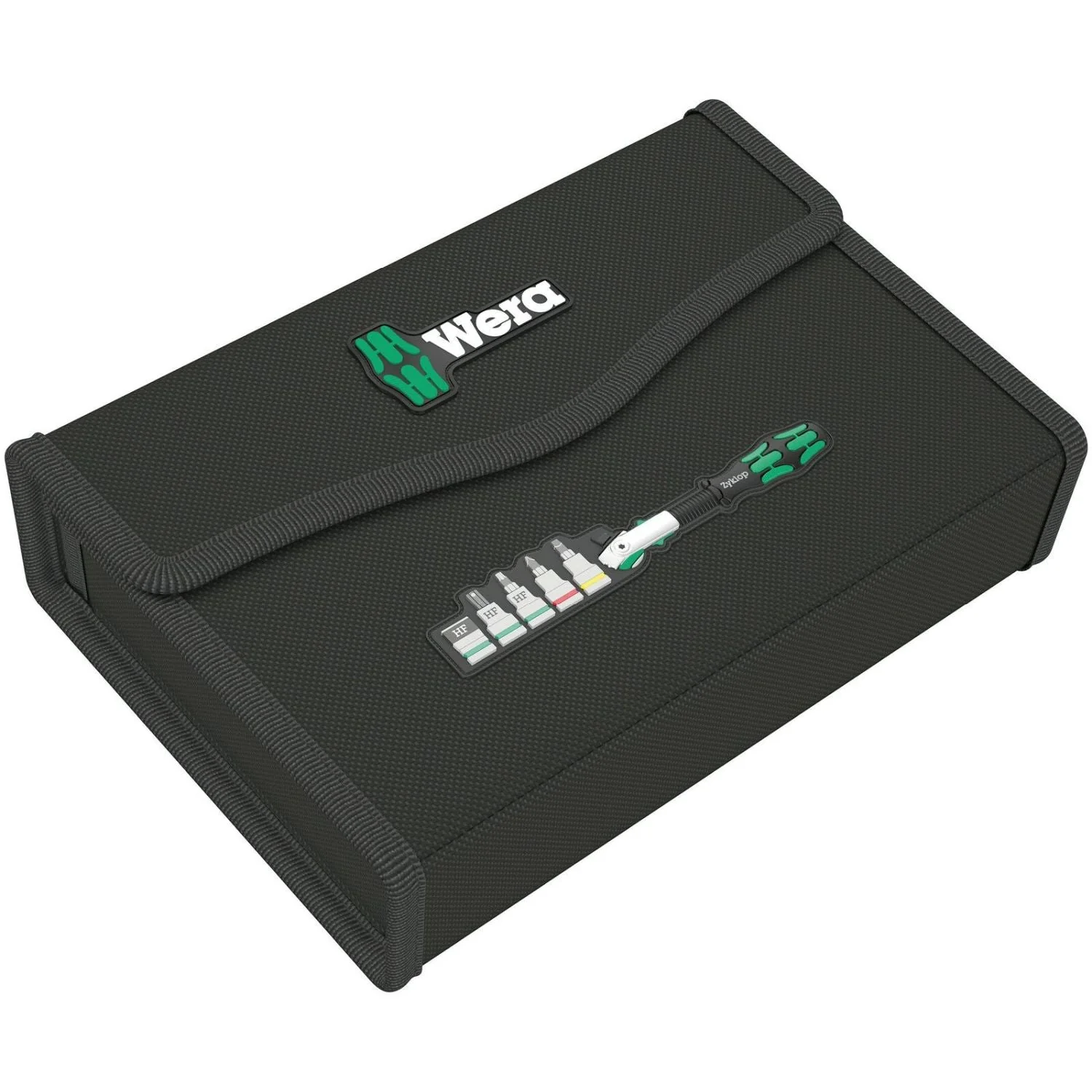 Wera 9475 Textile Box 8100 SB All-in Zyklop Speed 3/8", Empty, 232x49x150-mm. - Image 2