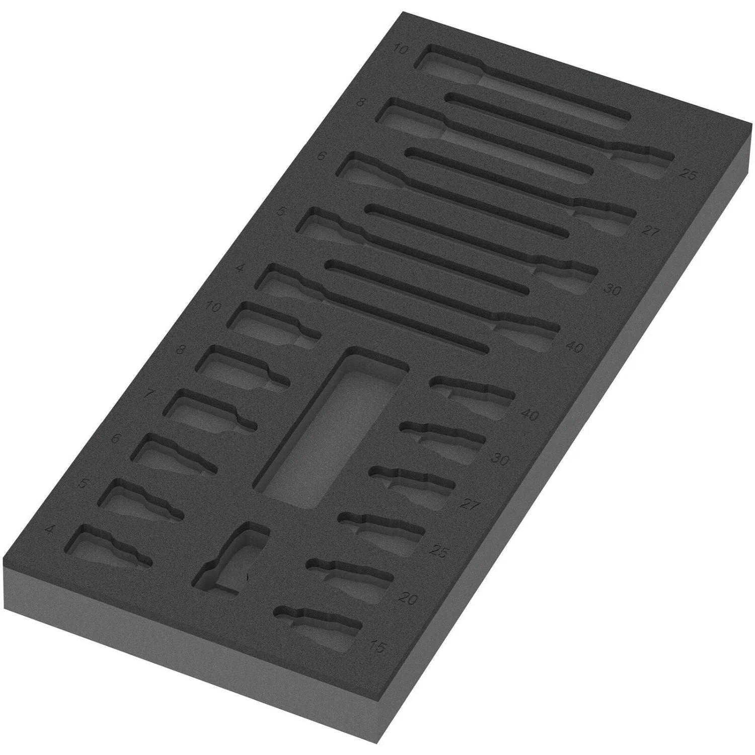 Wera 9823 Foam Insert Zyklop B 3/8-in. Bit Socket Set 1, Empty, 172x30x392-mm. - Image 1