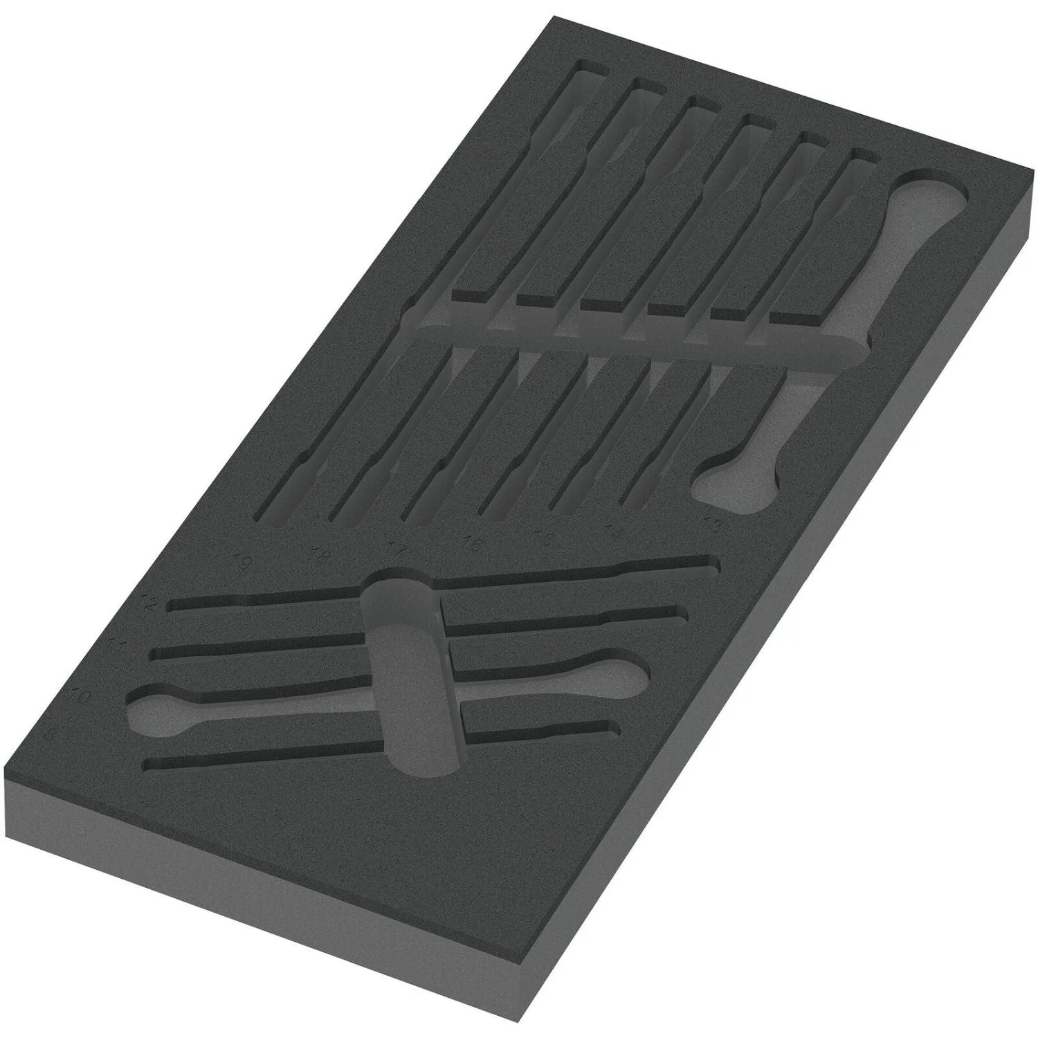 Wera 9830 Foam Insert 6000 Joker Set 1, Empty, 172x30x392-mm. - Image 2