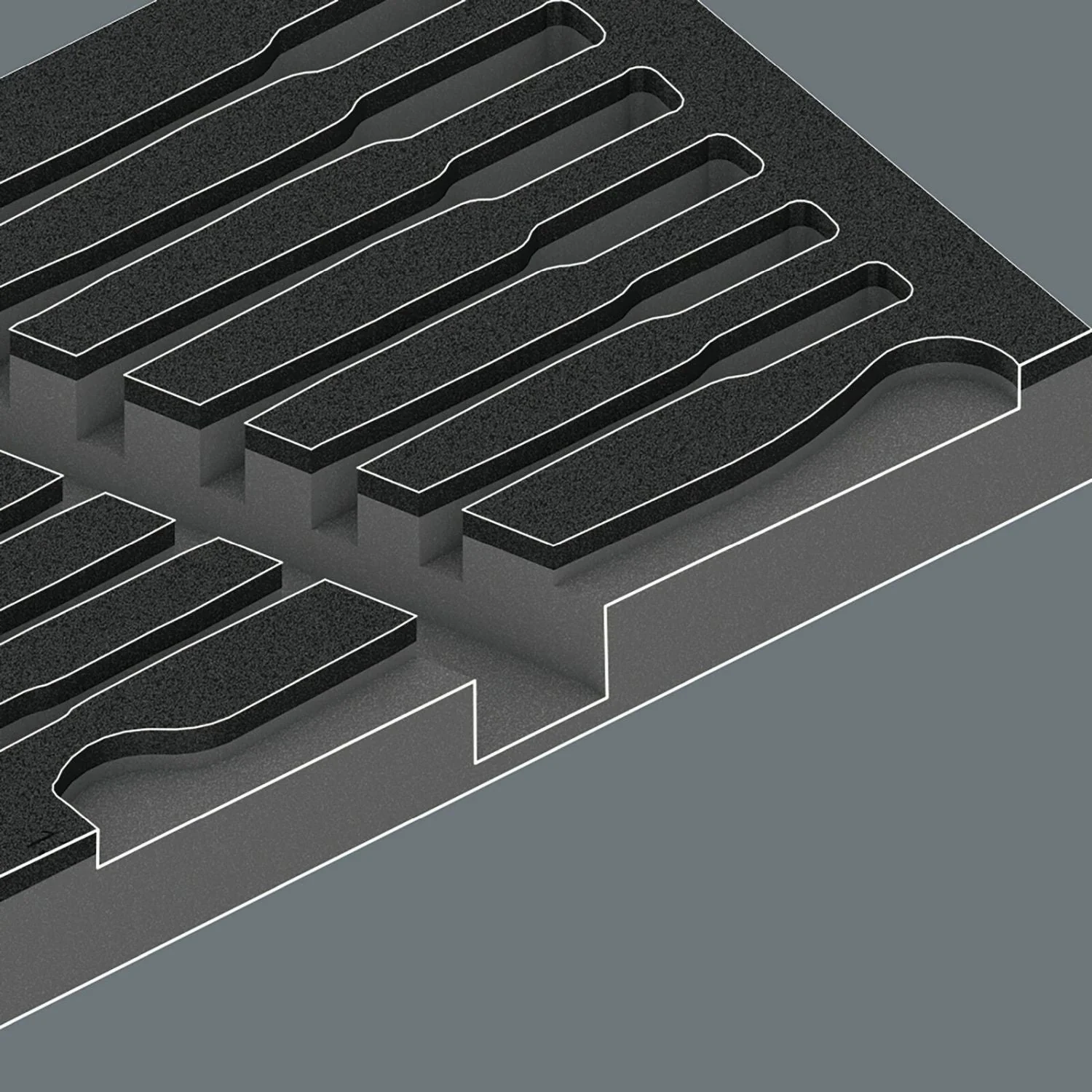 Wera 9830 Foam Insert 6000 Joker Set 1, Empty, 172x30x392-mm. - Image 3