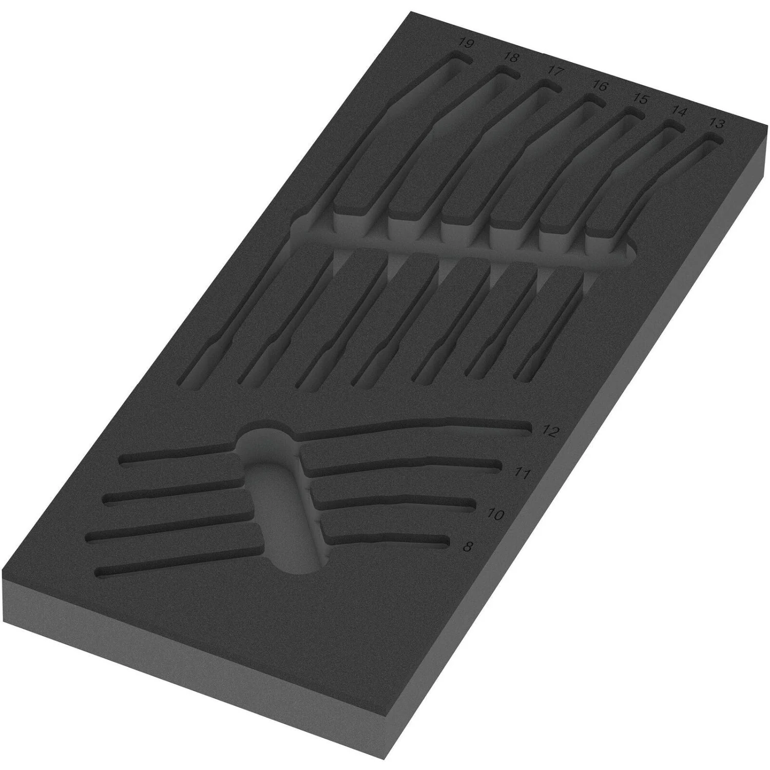 Wera 9833 Foam Insert 6001 Joker Switch Set 1, Empty, 172x30x392-mm. - Image 2