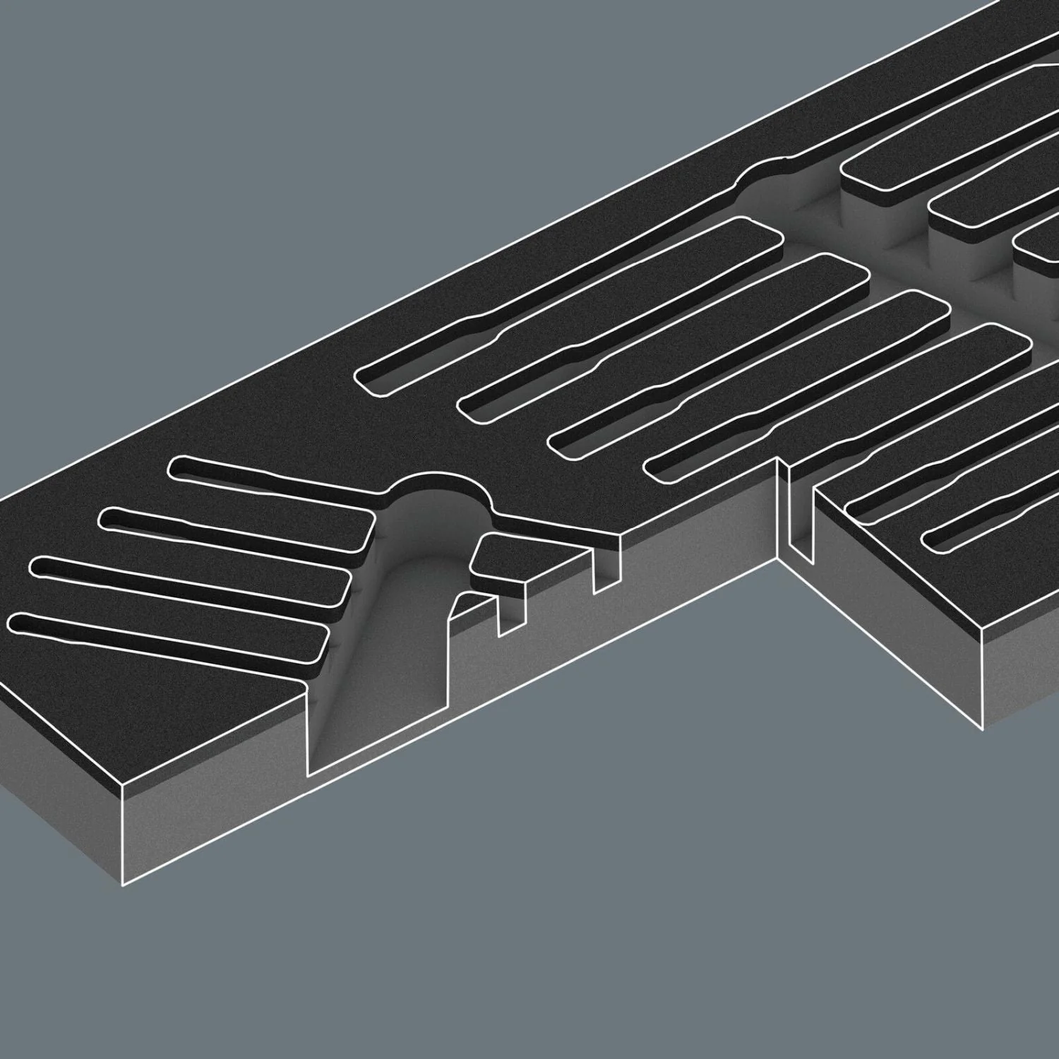 Wera 9833 Foam Insert 6001 Joker Switch Set 1, Empty, 172x30x392-mm. - Image 3