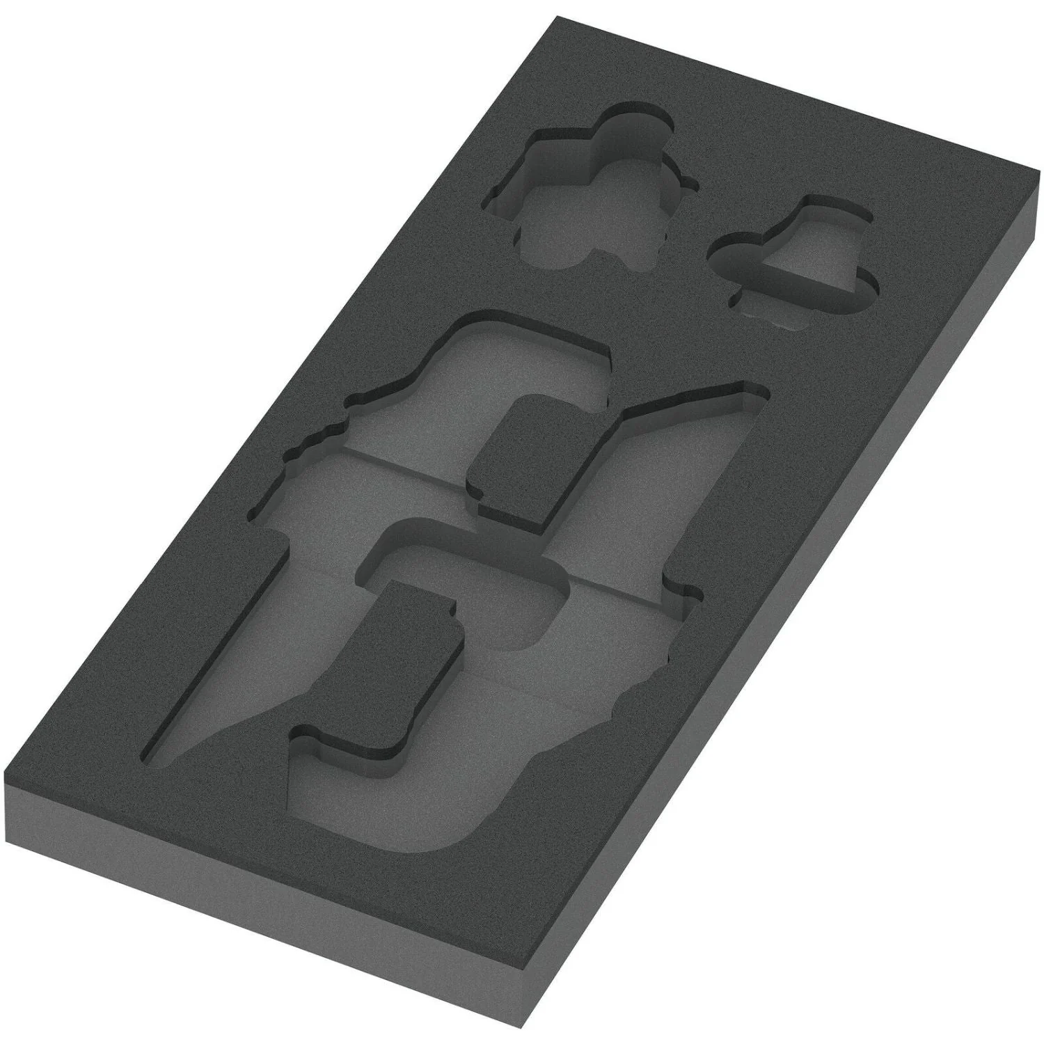 Wera 9840 Foam Insert L-Key Set 1, Empty, 172x30x392-mm. - Image 1