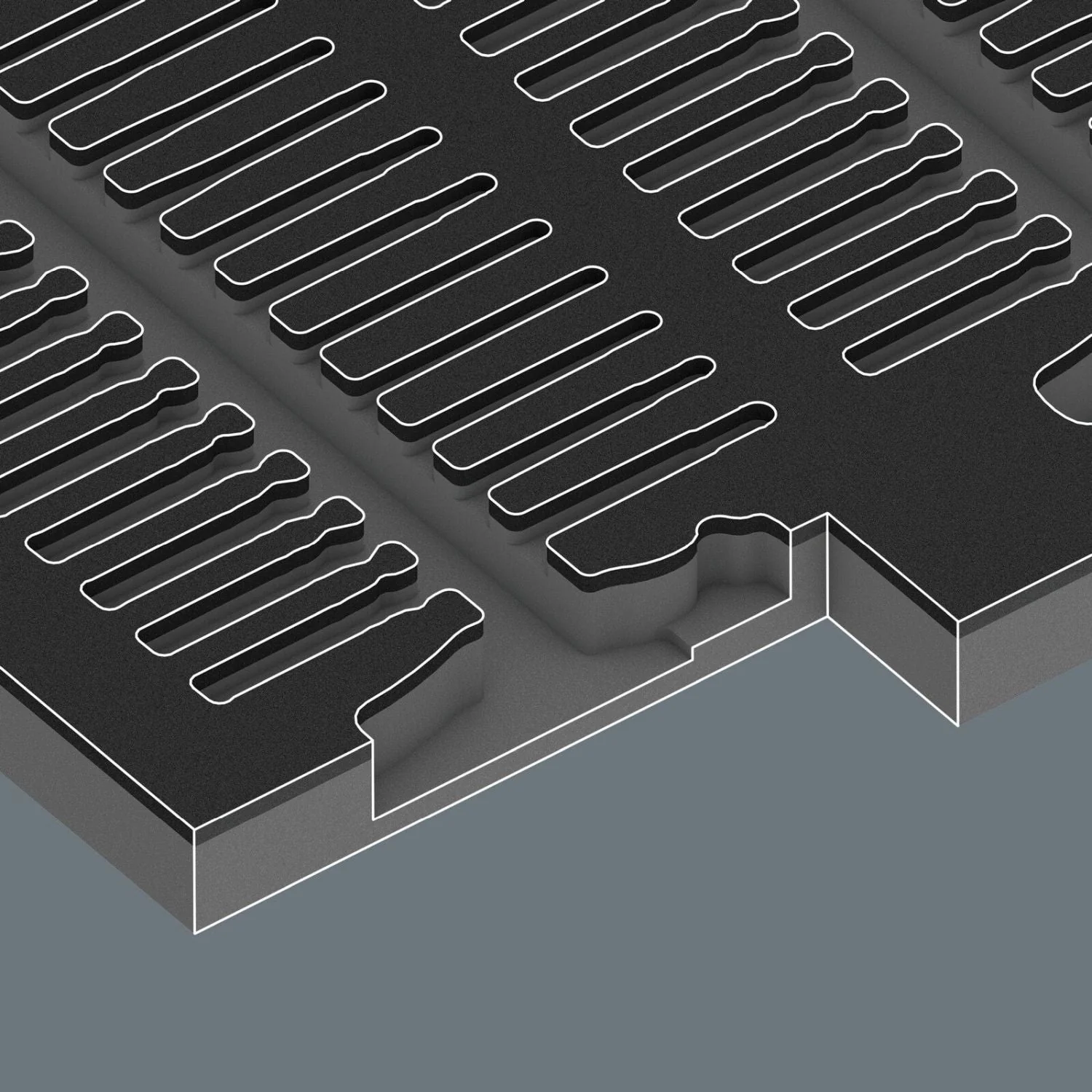 Wera 9851 Foam Insert Kraftform Kompakt VDE Set 1, Empty, 344x30x392-mm. - Image 3