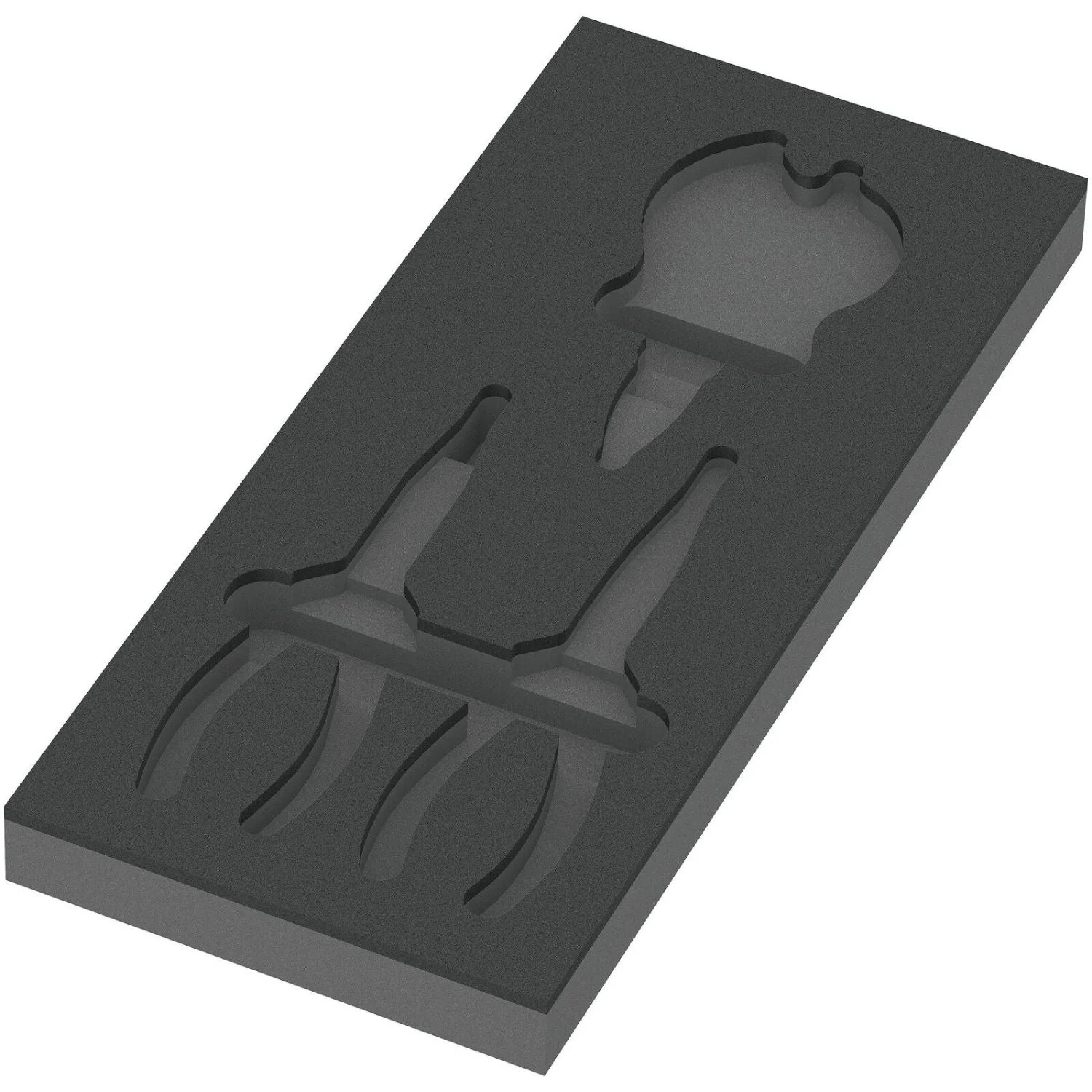 Wera 9881 Foam Insert Knipex Pliers Set 2, Empty, 172x30x392-mm. - Image 1