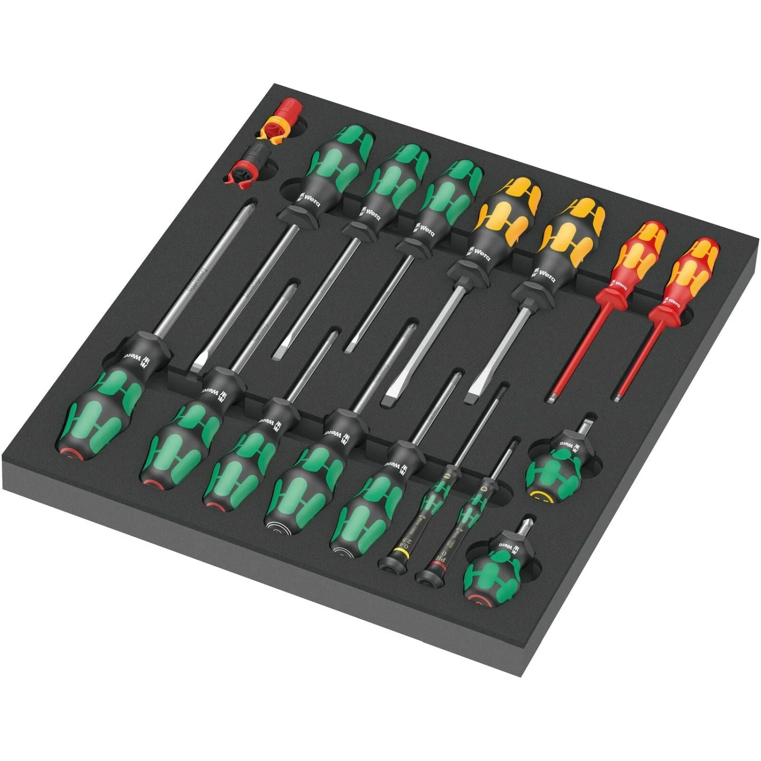 Wera 9710 Foam Insert Screwdriver Set 1, 18-Pieces - Image 1