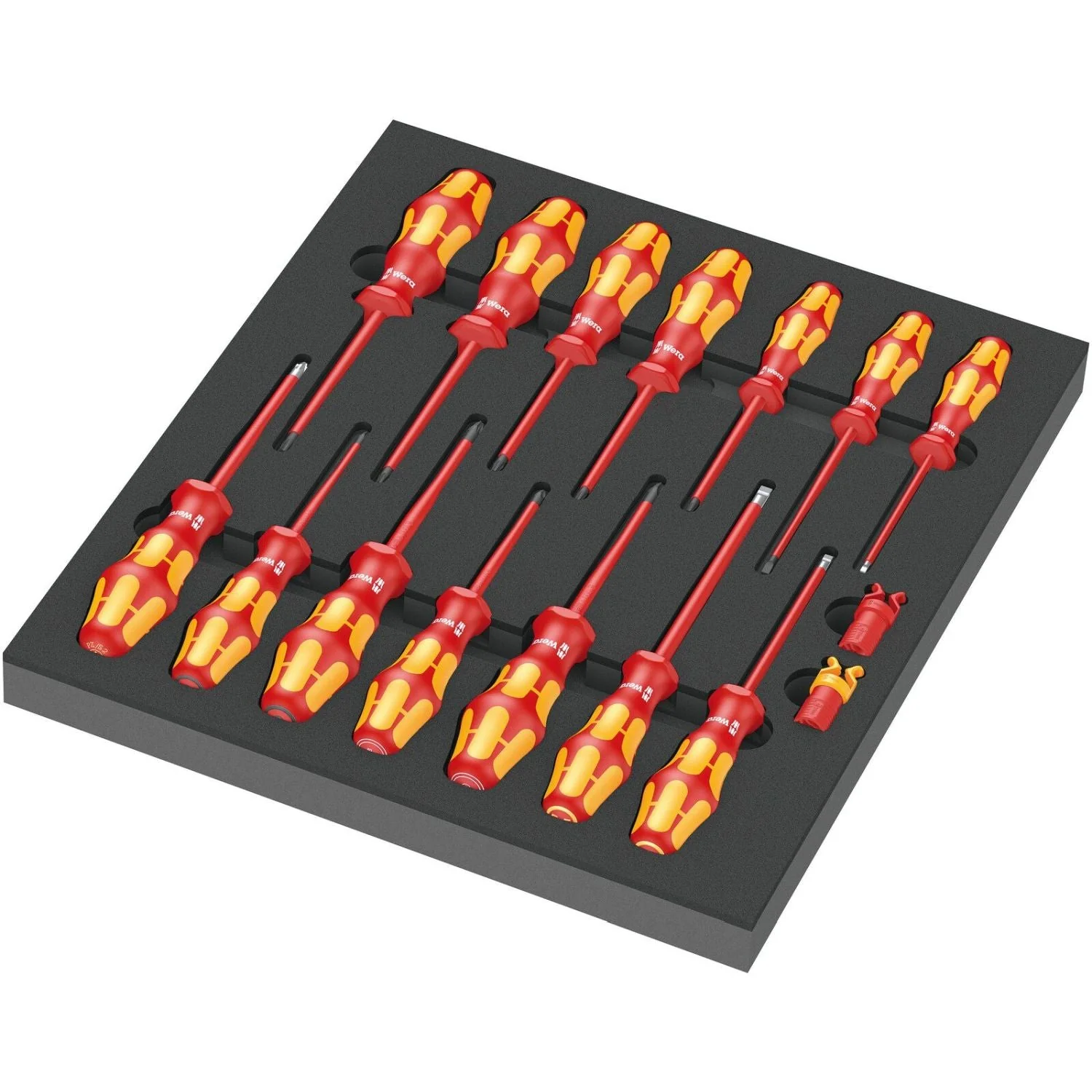 Wera 9711 Foam Insert VDE Screwdriver Set 1, 16-Pieces - Image 1