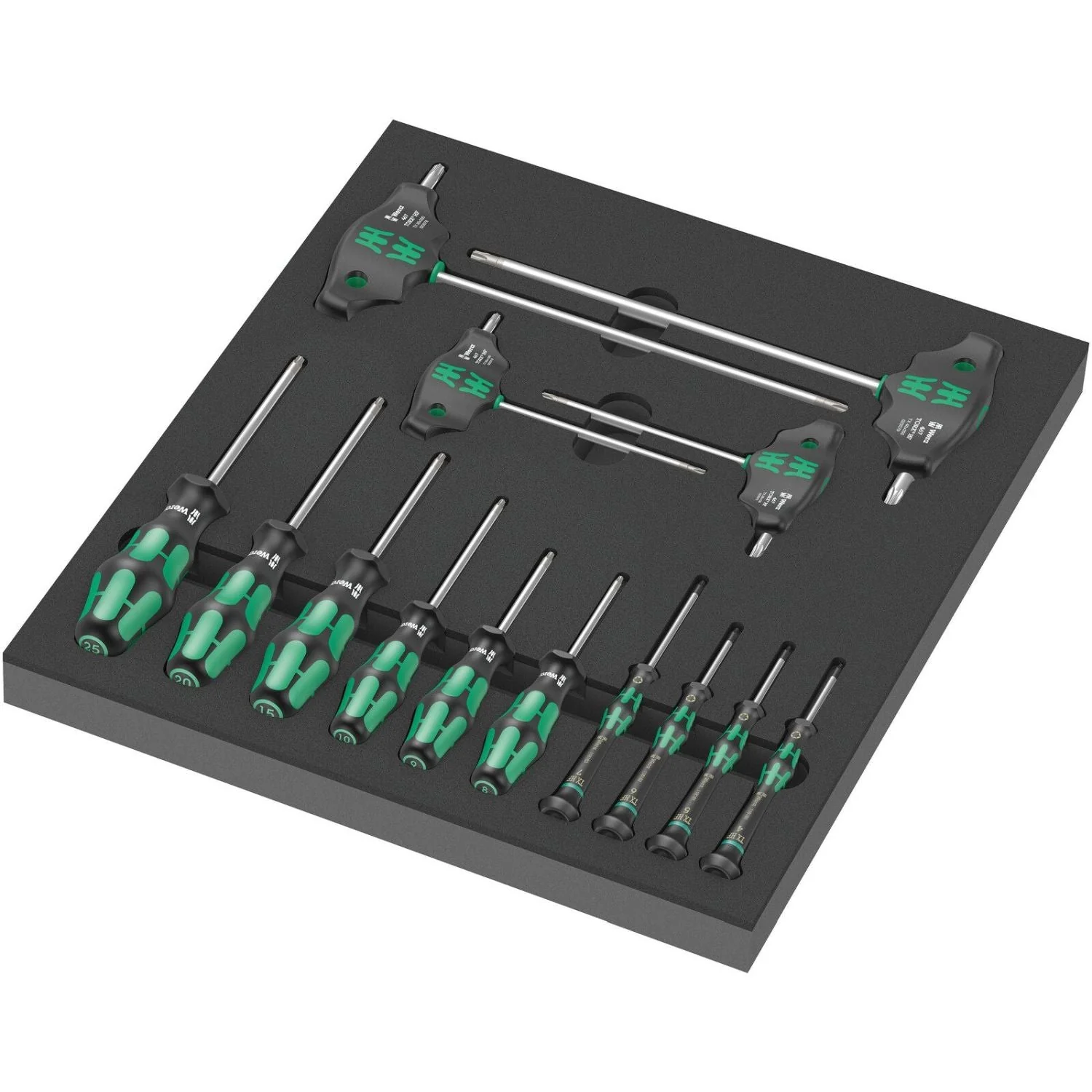 Wera 9712 Foam Insert Torx Hf Screwdriver Set 1, 14-Pieces - Image 1