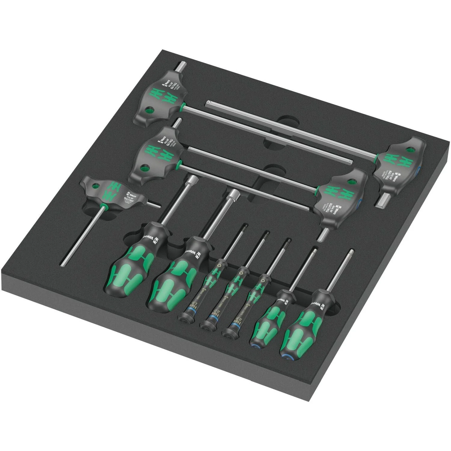 Wera 9713 Foam Insert Hex Screwdriver Set 1, 12-Pieces - Image 2