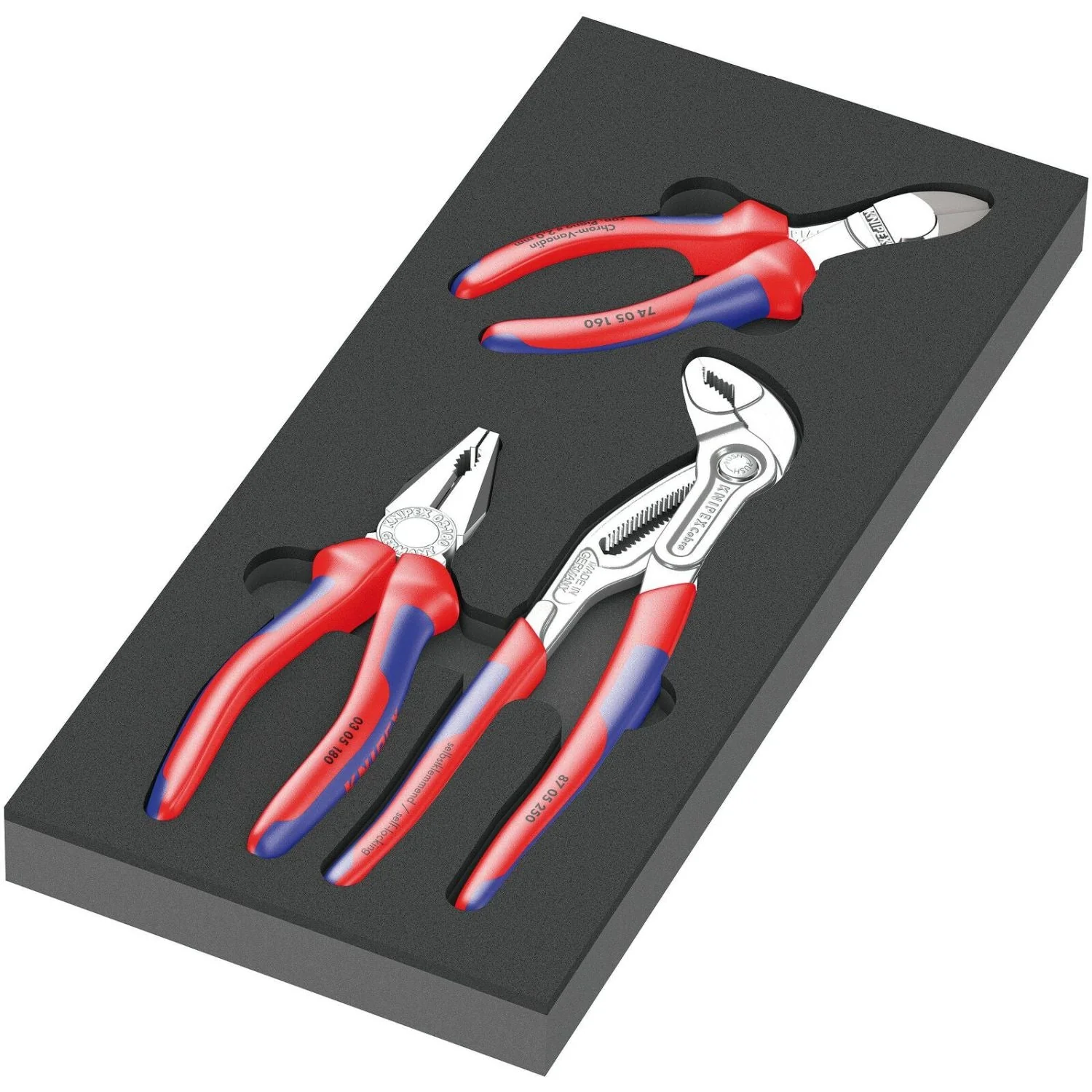 Wera 9780 Foam Insert Knipex Pliers Set 1, 3-Pieces - Image 1