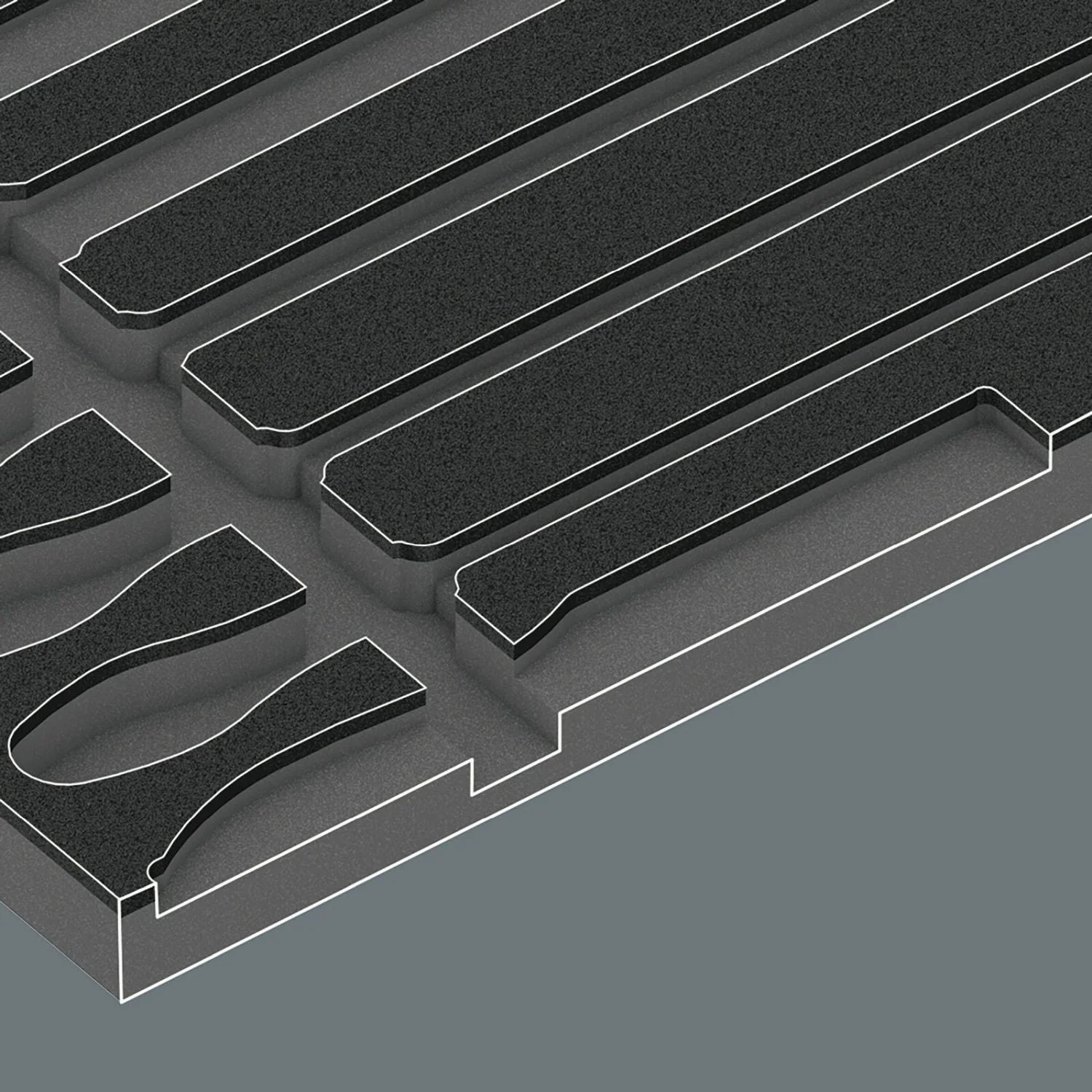 Wera 9783 Foam Insert Pferd File Set 1, 6-Pieces - Image 3