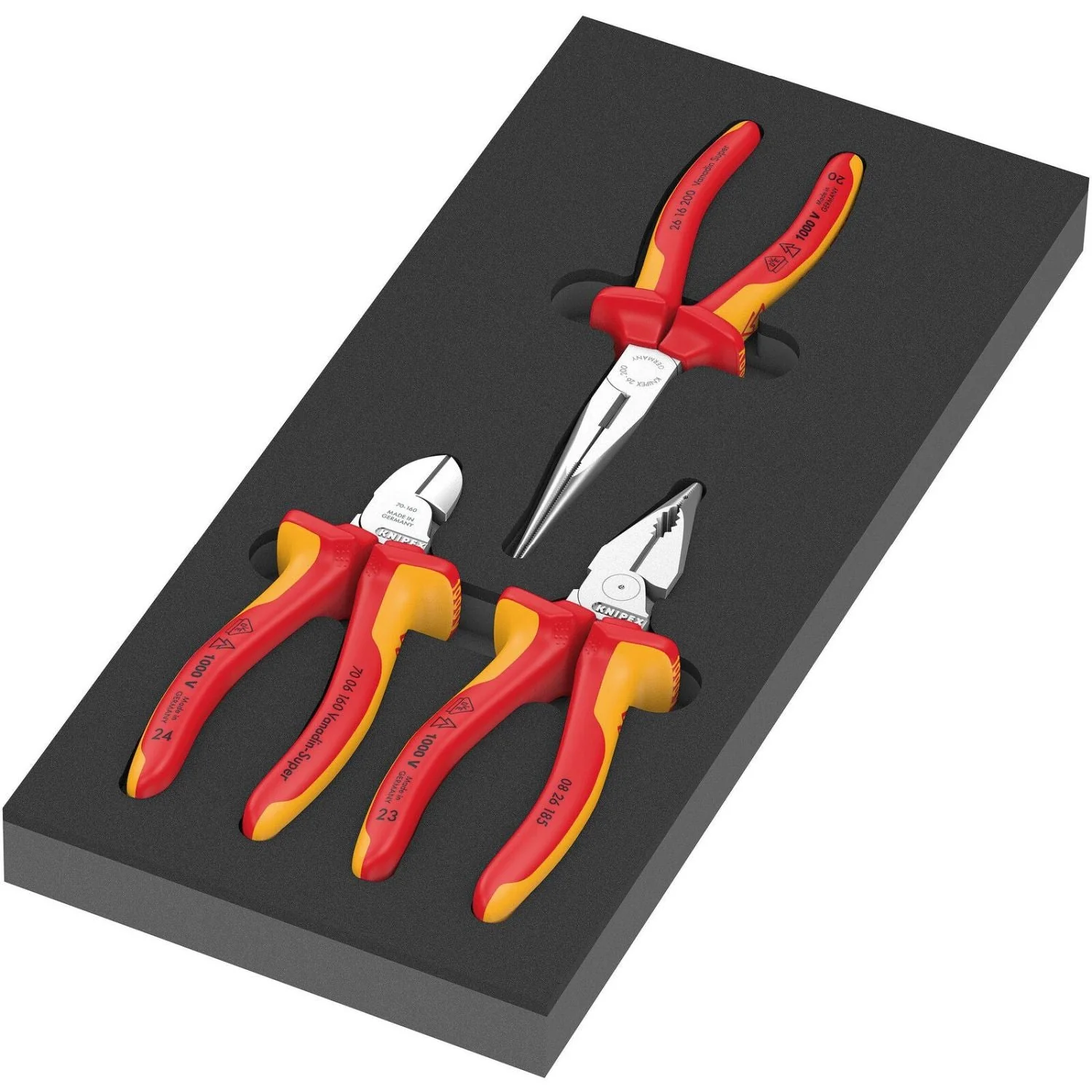 Wera 9784 Foam Insert Knipex Pliers Set VDE 1, 3-Pieces - Image 1