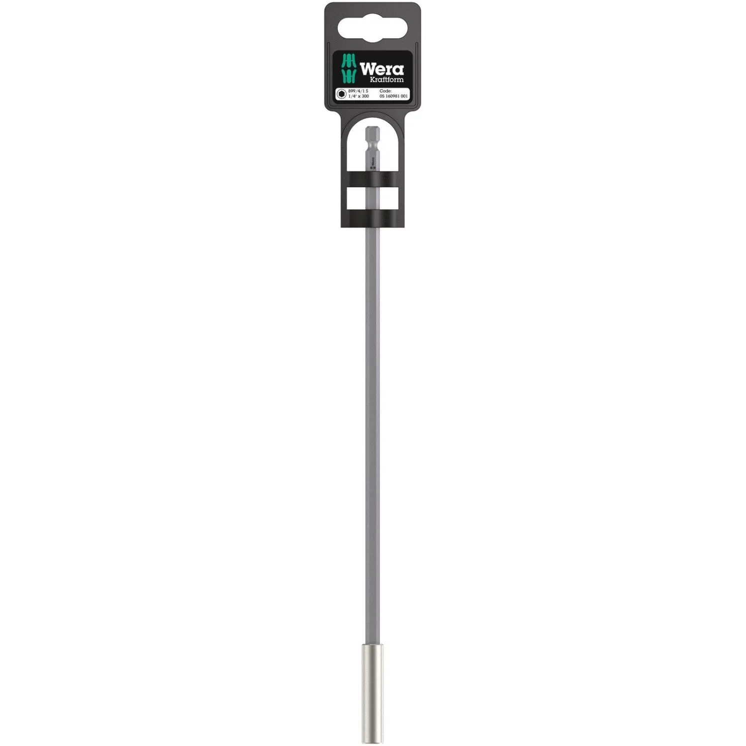 Wera 899/4/1 S Universal Bit Holder With Strong Retaining Ring, 1/4-in.x300-mm.