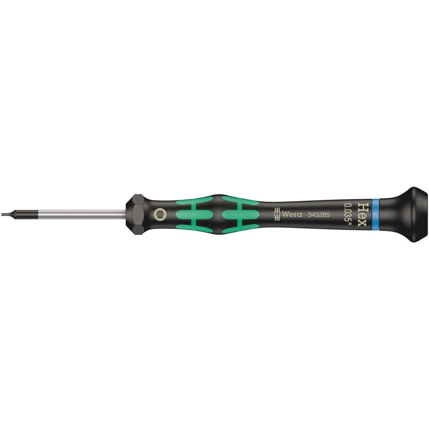 Wera 2054 Screwdriver For Hexagon Socket Screws For Electronic Applications, 0.035-in.x40-mm. - Image 1