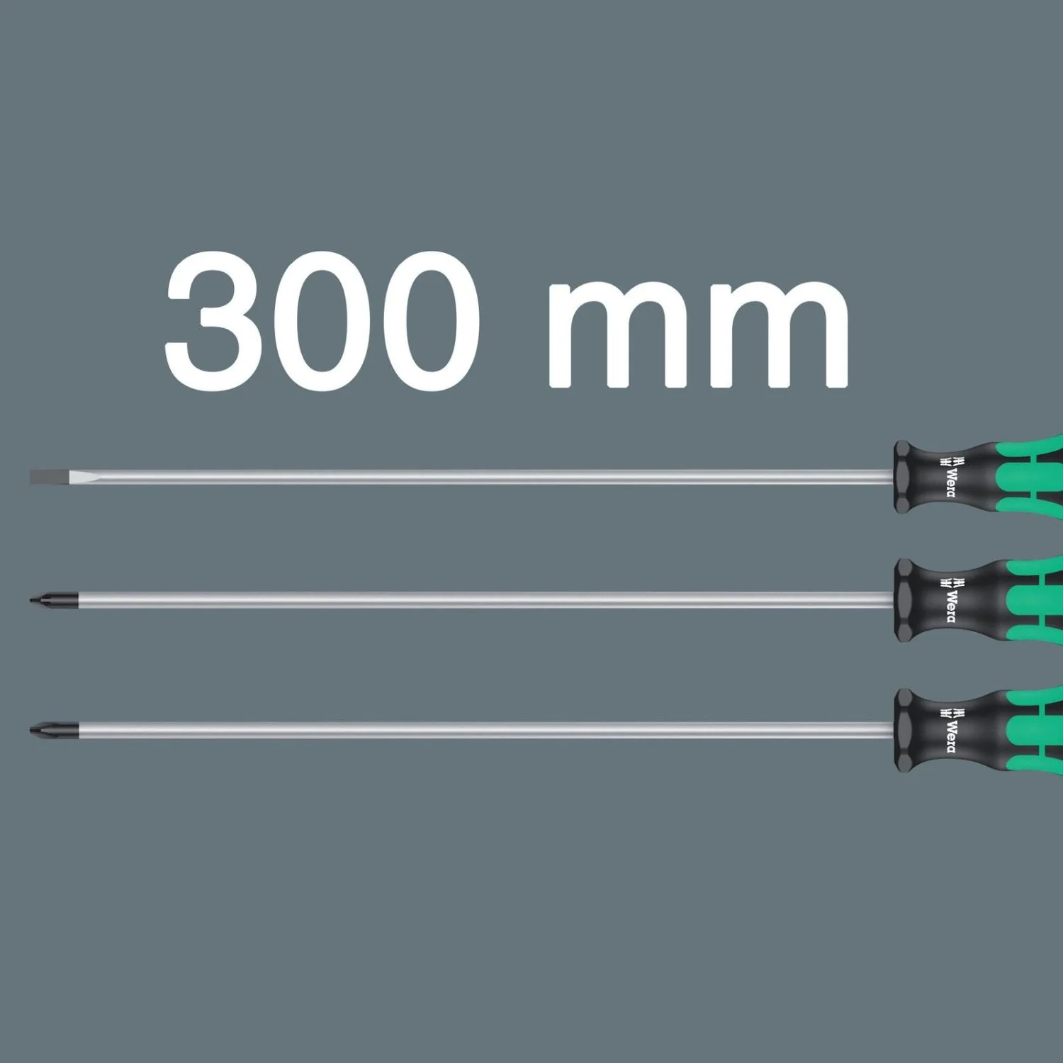 Wera 335/350/355/3 Screwdriver Set Kraftform Plus 300-mm.-Long Blades, 3-Pieces - Image 3