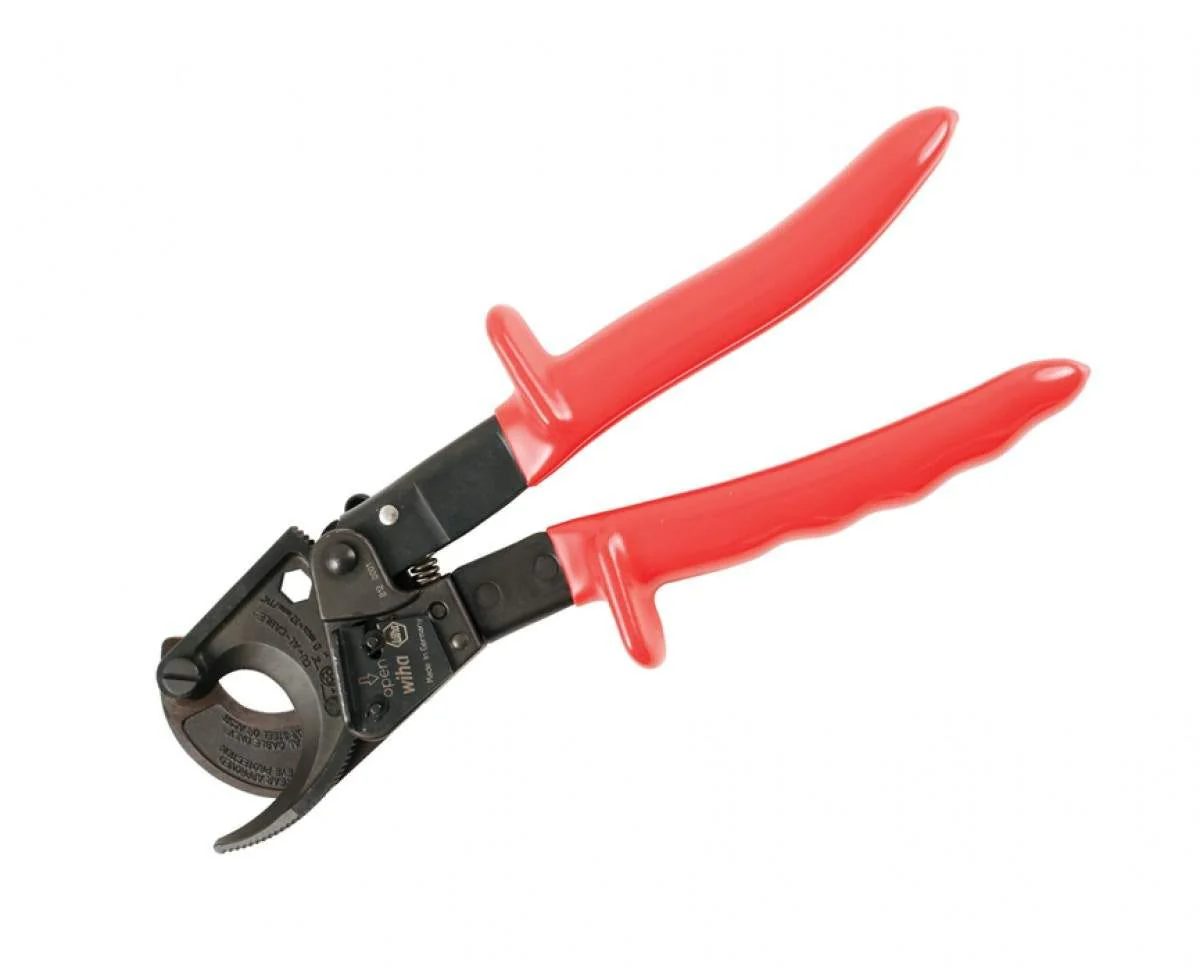 Wiha 11960 Insulated Ratcheting Cable Cutters 10" - Image 1