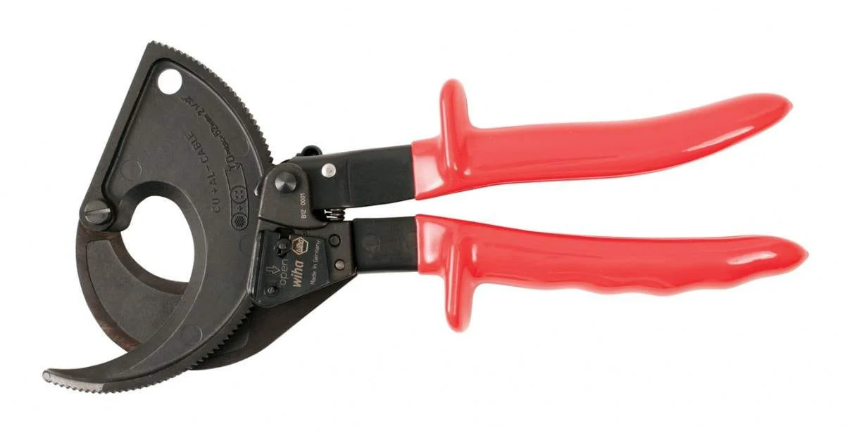 Wiha 11975 Insulated Ratcheting Cable Cutters 750 MCM 11" - Image 1