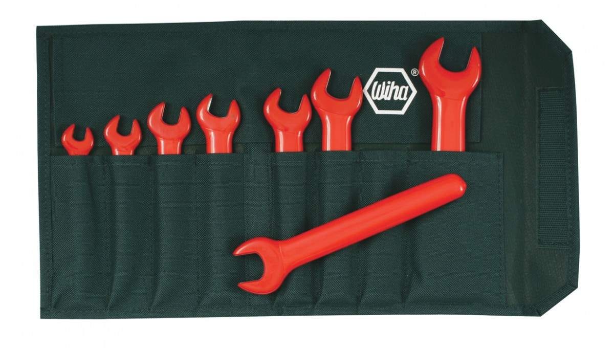 Wiha 20093 Insulated Open End Wrench 8 Piece Metric Set - Image 1
