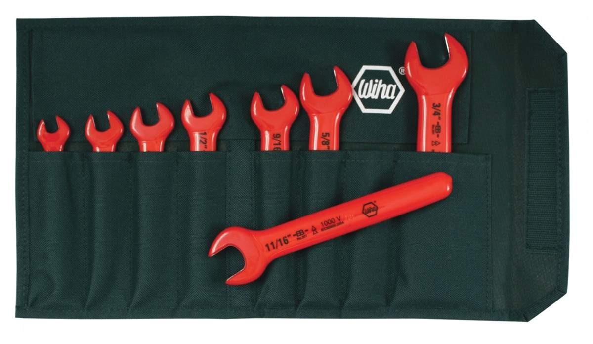 Wiha 20192 Insulated Open End Wrench 8 Piece Inch Set - Image 1