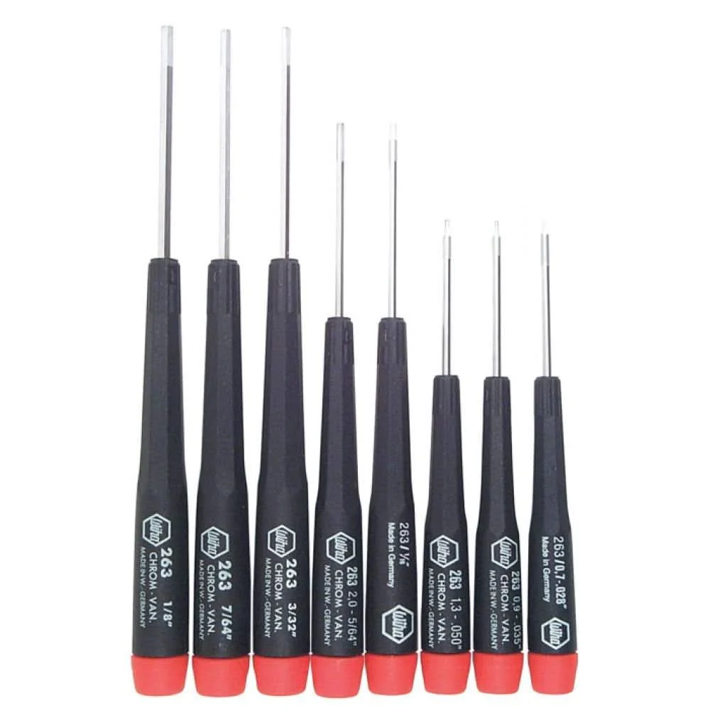 Wiha 26391 Precision Hex Inch Screwdrivers 8 Piece Set - Image 1
