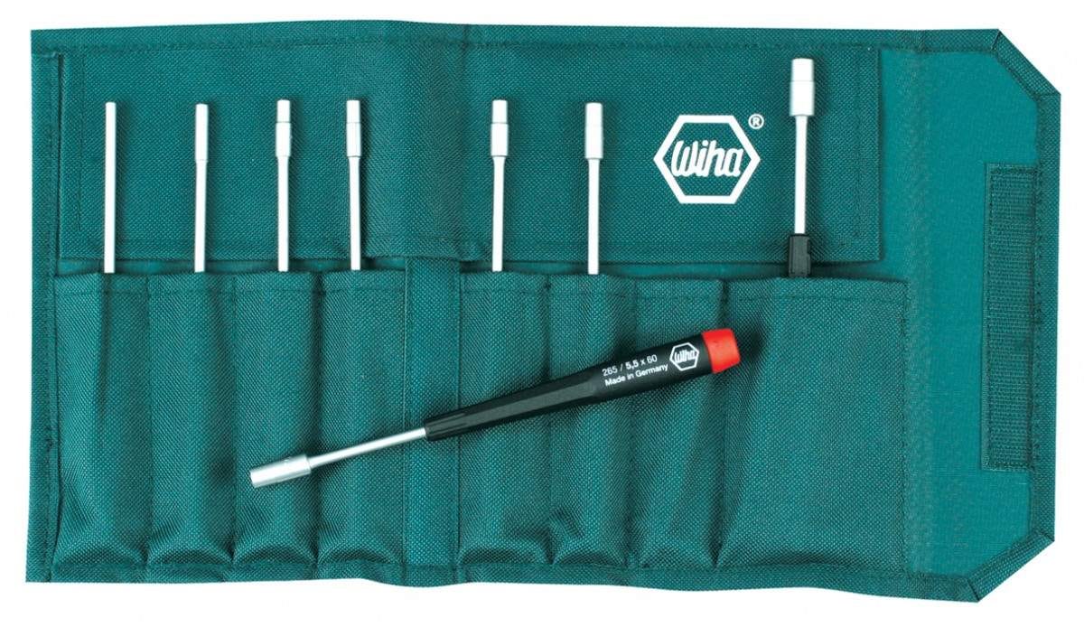 Wiha 26598 Precision Metric Nut Driver 8 Piece Set in Canvas Pouch - Image 1