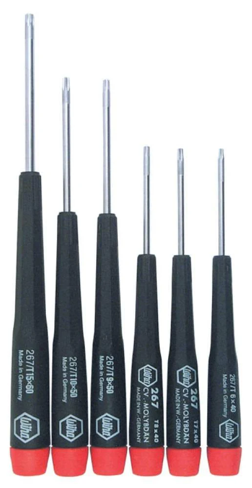 Wiha 26790 Precision Torx Screwdriver 6 Piece Set T6-T15 - Image 1
