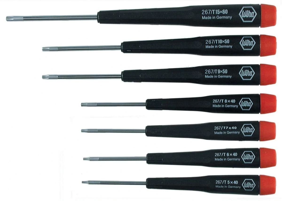Wiha 26792 Precision Torx Screwdriver 7 Piece Set T5-T15 - Image 1