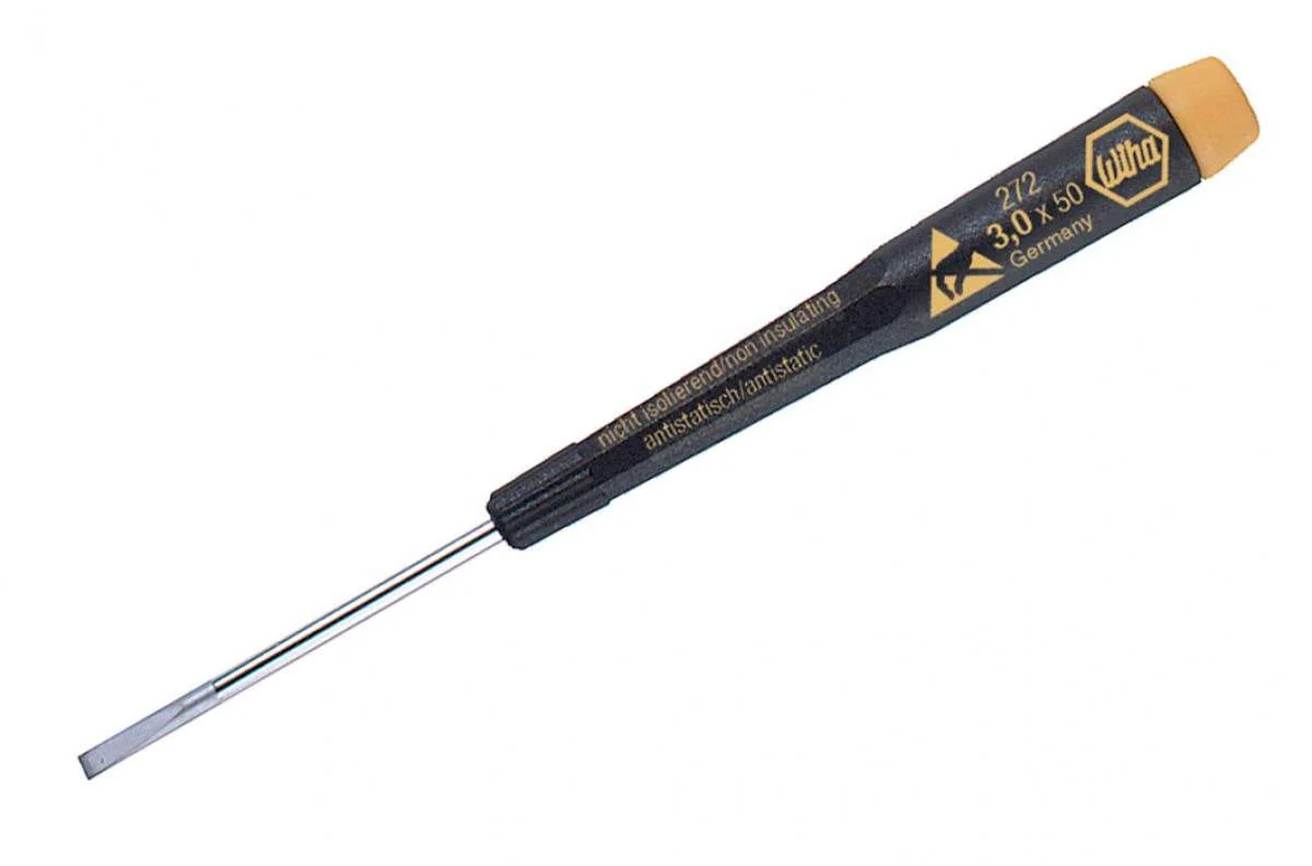 Wiha 27228 Precision ESD Safe Slotted 2.5 x 150mm - Image 1