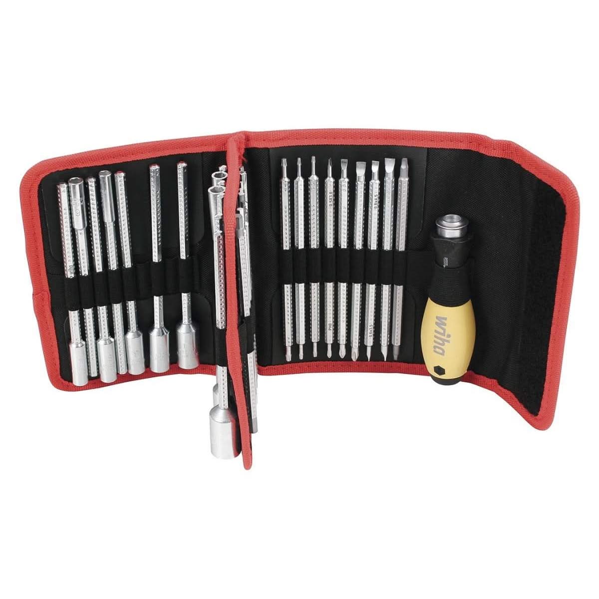 Wiha 28187 ESD Safe Drive-Loc VI Interchangeable Blade 32 Piece Set in Folding Wallet - Image 1