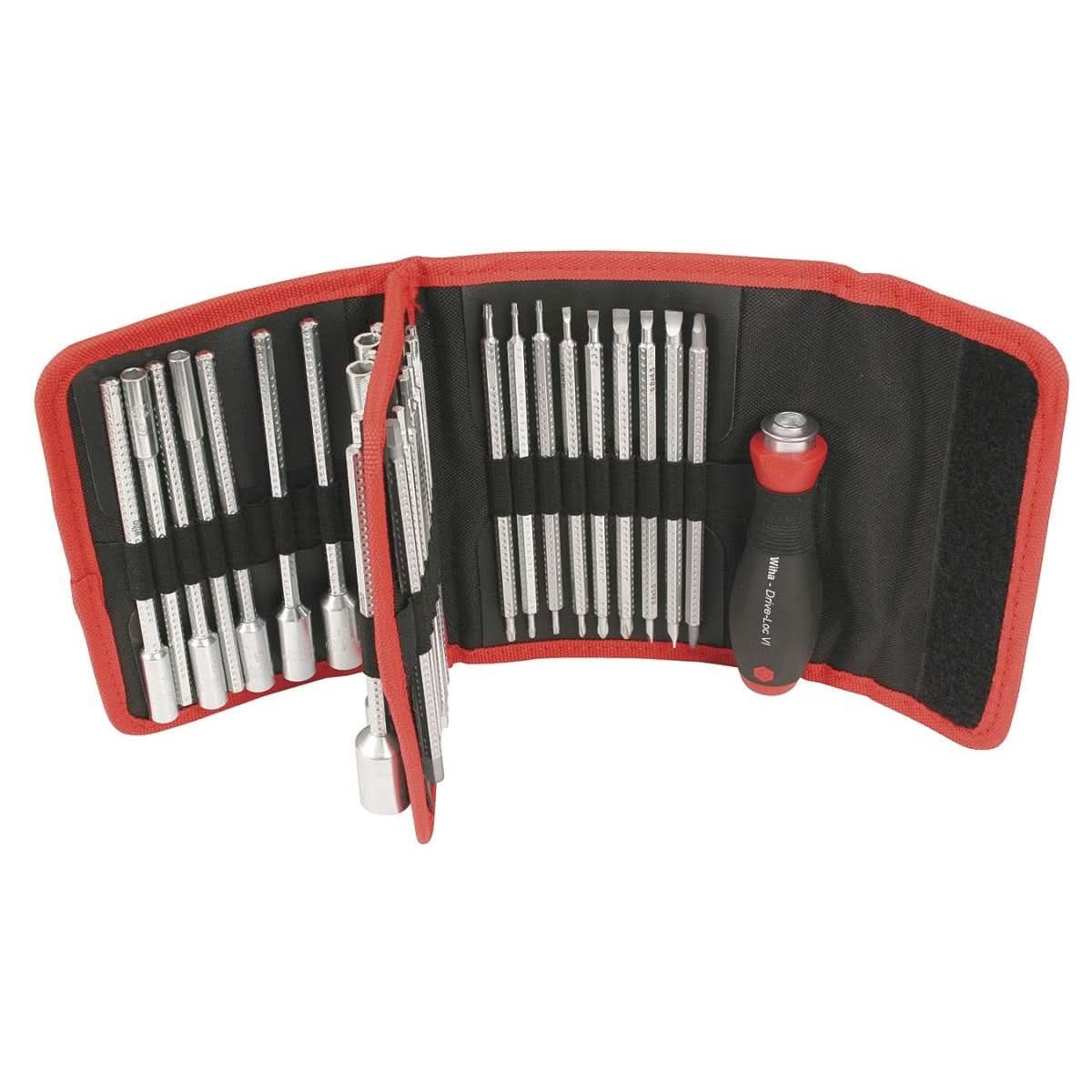 Wiha 28188 Drive-Loc VI Interchangeable Blade 32 Piece Set in Folding Wallet - Image 1