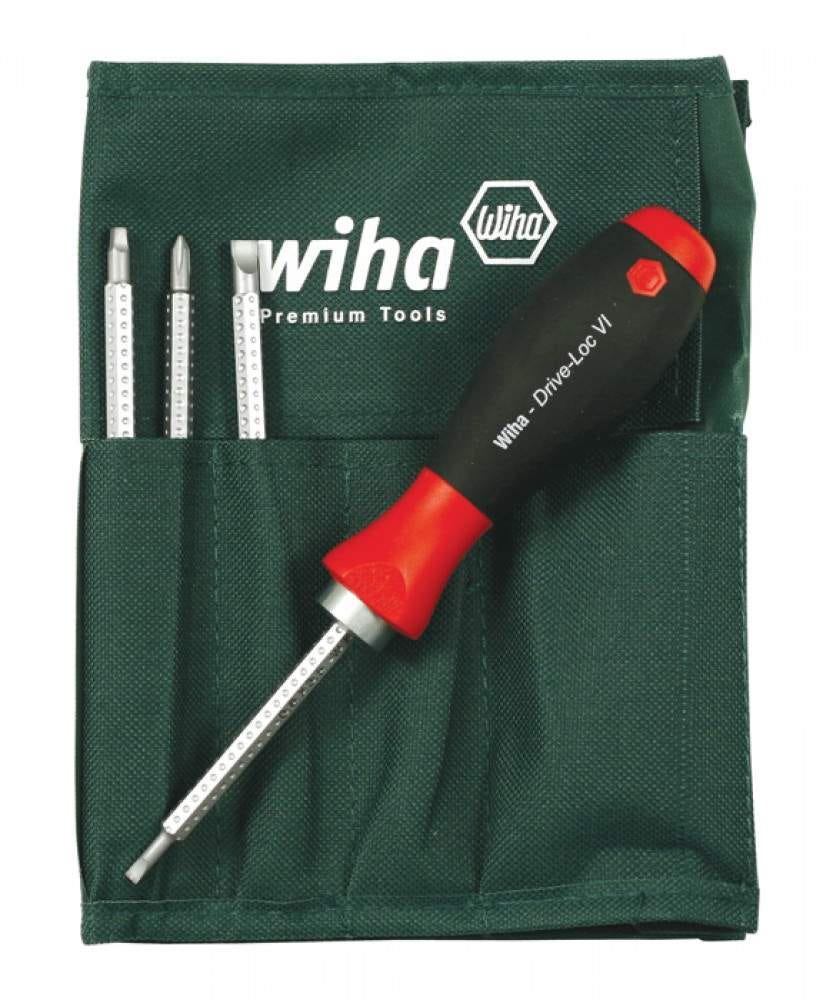 Wiha 28194 Drive-Loc VI Slot/Ph/Sq in Pouch 5 Piece Set - Image 1