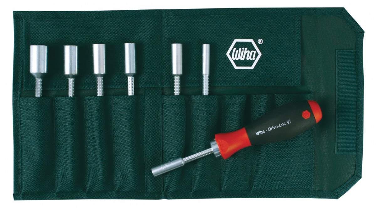 Wiha 28198 Drive-Loc VI Metric Nut Driver in Pouch 8 Piece Set - Image 1