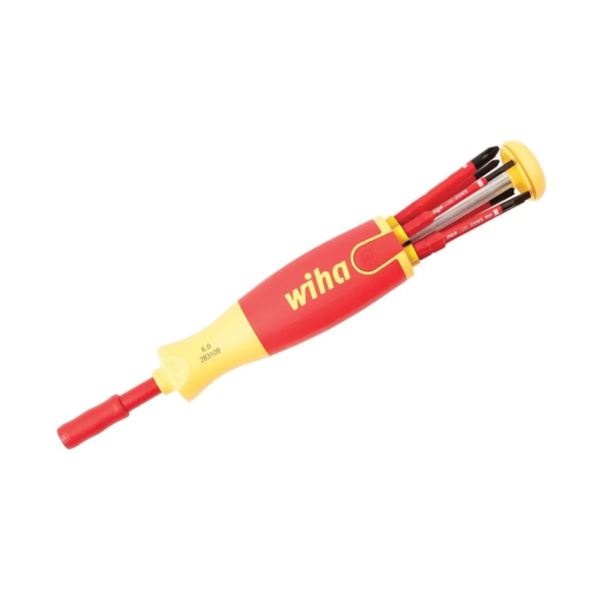 Wiha 28393 Insulated 6-in-1 Ultra Driver SlimLine Slotted and Phillips Set - Image 1