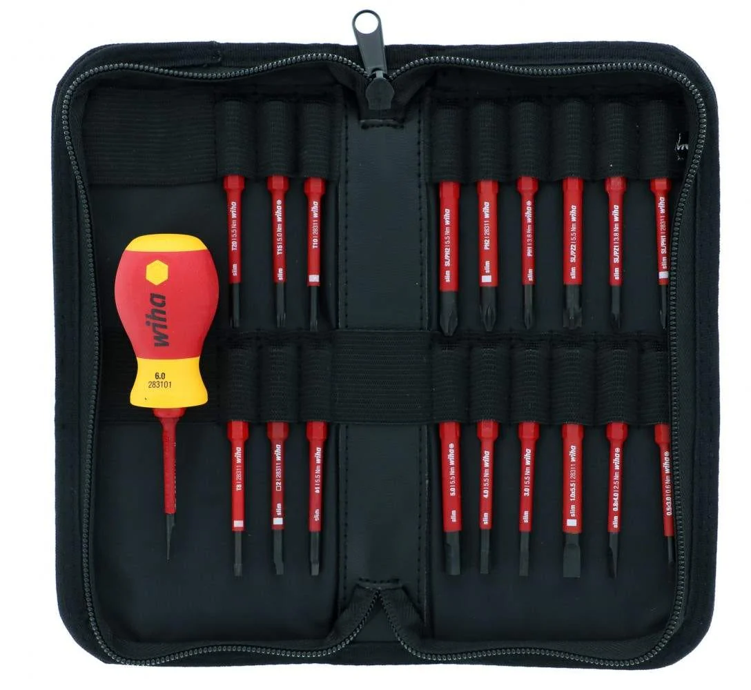 Wiha 28396 Insulated Stubby Holder SlimLine Blade 20 Piece Set - Image 2