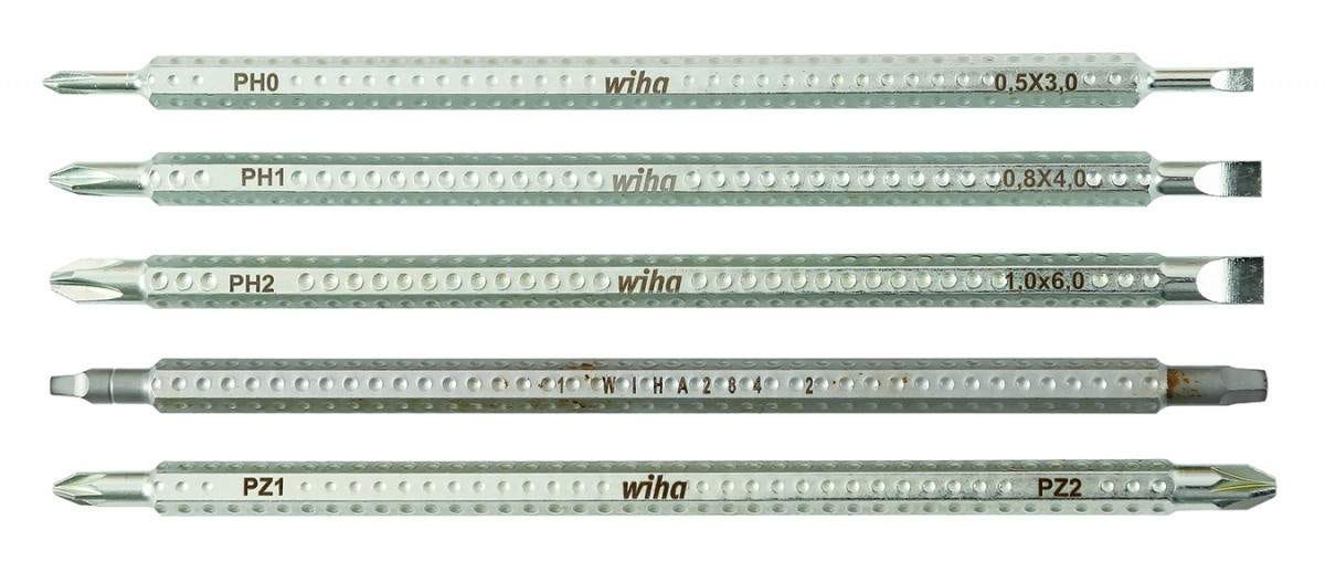 Wiha 28483 Slotted Phillips Square PoziDriv Drive-Loc 5 Blade Set - Image 2
