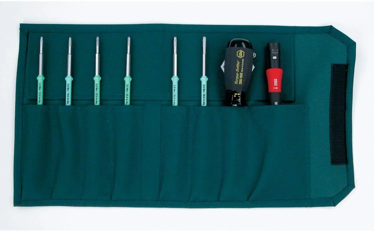 Wiha 28598 TorqueControl 8 Piece TorxPlus Blade Set in Canvas Pouch - Image 1