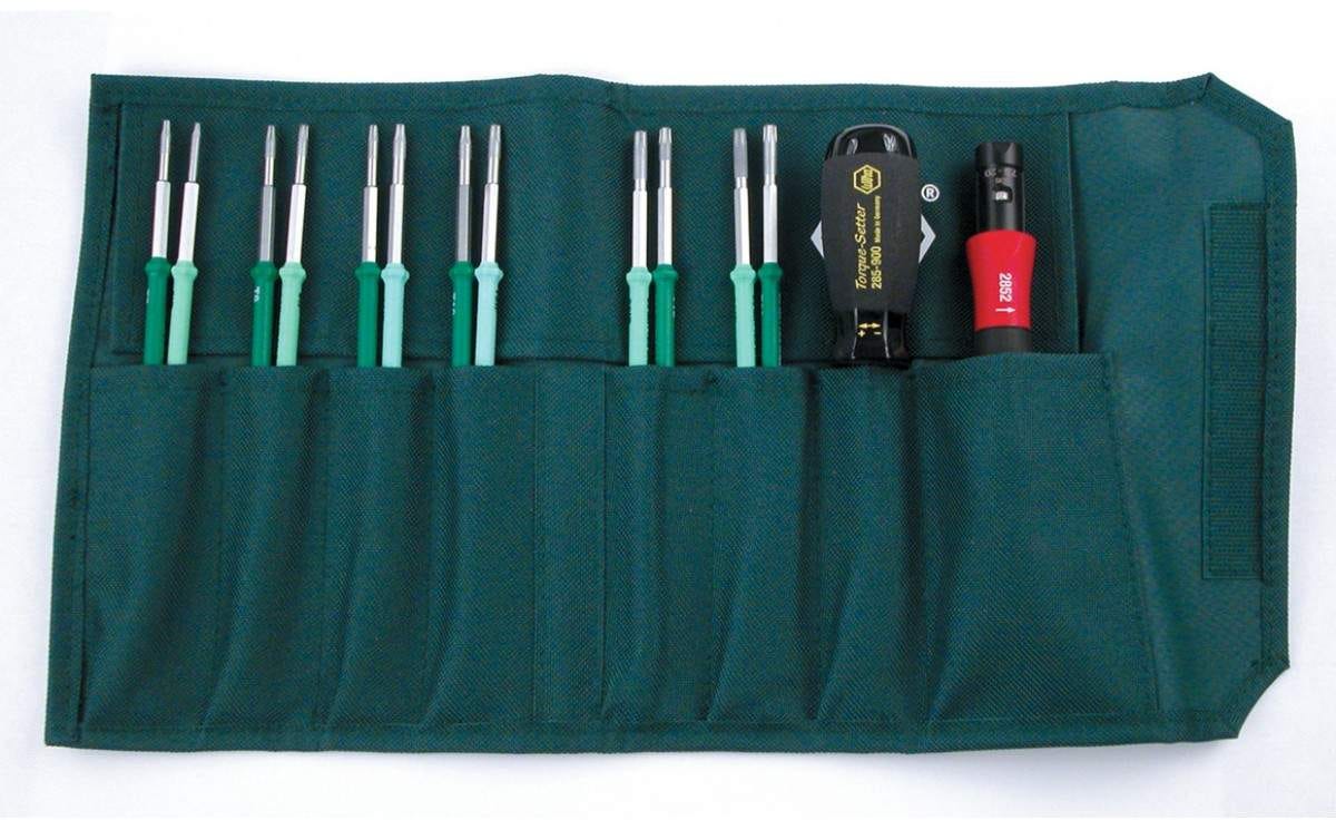 Wiha 28599 TorqueControl 14 Piece Torx/TorxPlus Blade Set in Canvas Pouch - Image 1