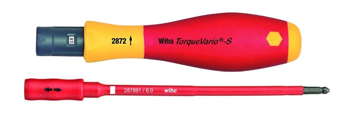 Wiha 28750 Insulated TorqueVario-S Handle 5 - 18 In/lbs with SlimLine Blade Holder - Image 1